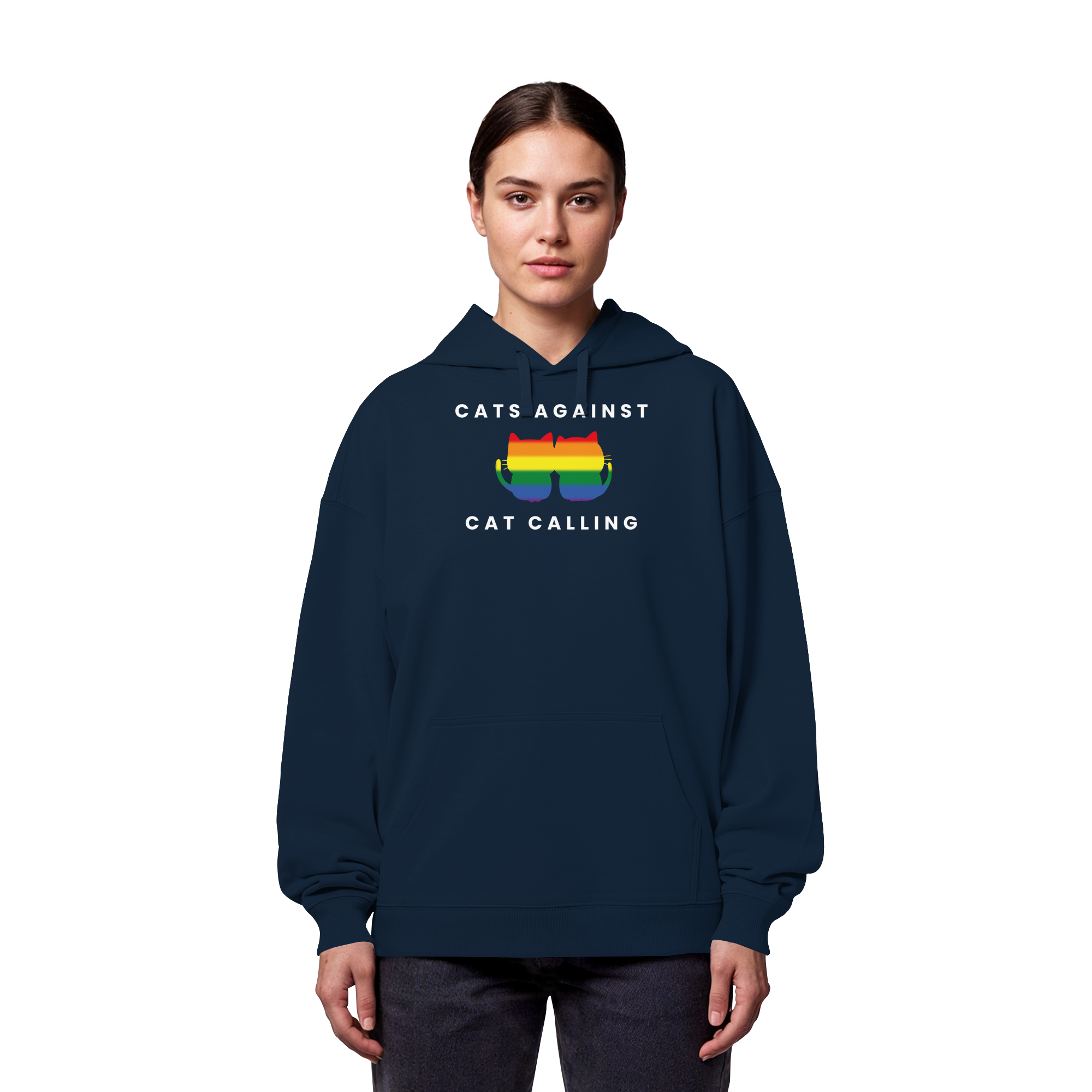 Cats Against Catcalling "Rainbow Edition" - Organic Oversize Hoodie