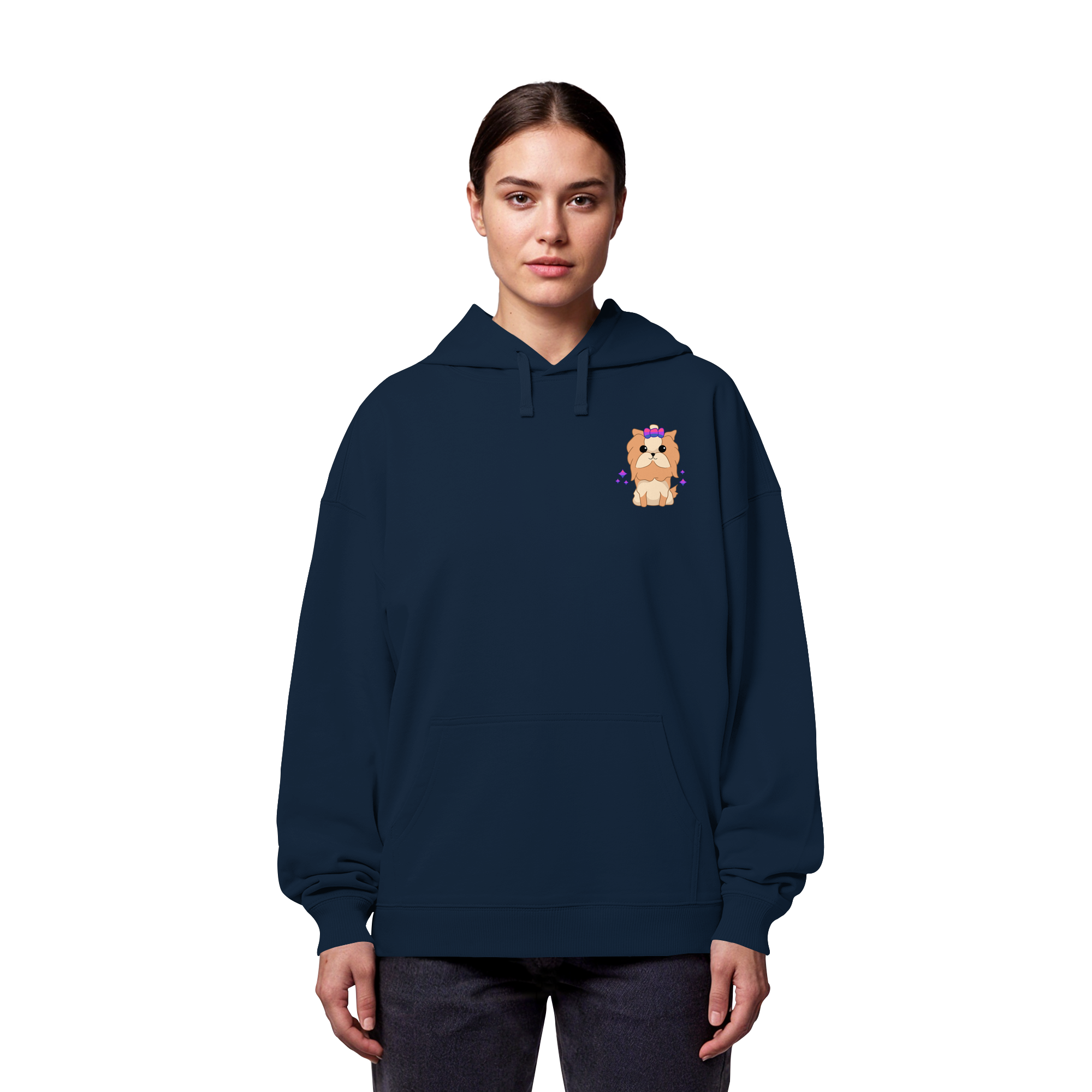 Cute Bisexual Dog - Organic Oversize Hoodie