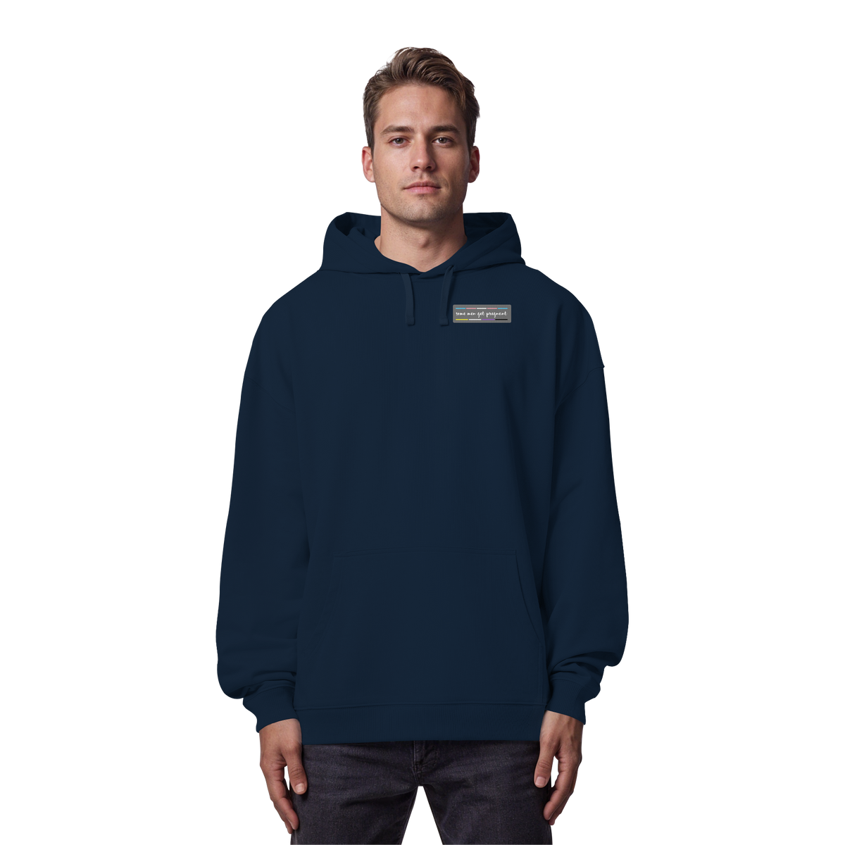 some men get pregnant "Trans Stripes Edition" - Organic Oversize Hoodie