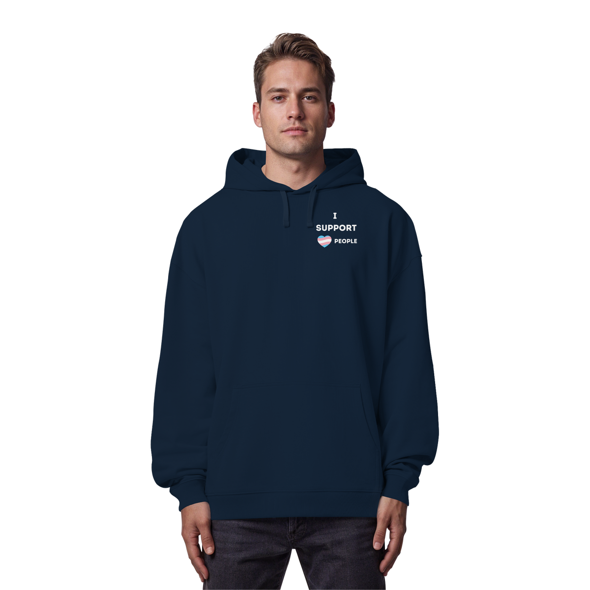 I support Trans People - Organic Oversize Hoodie