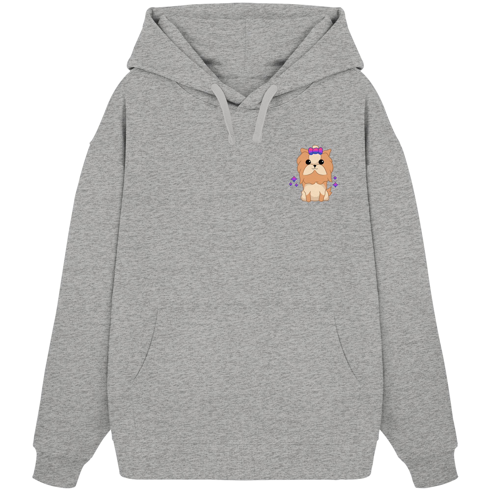 Cute Bisexual Dog - Organic Oversize Hoodie
