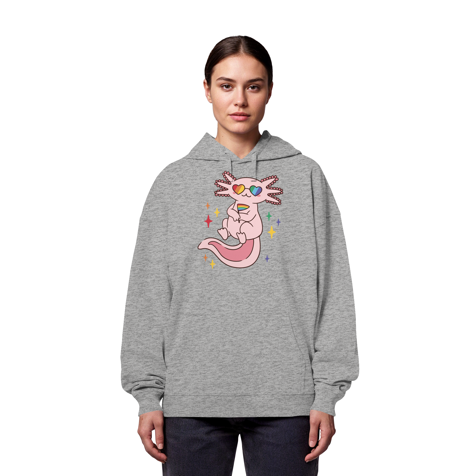 Big Pride Axolotl - Organic Oversize Hoodie