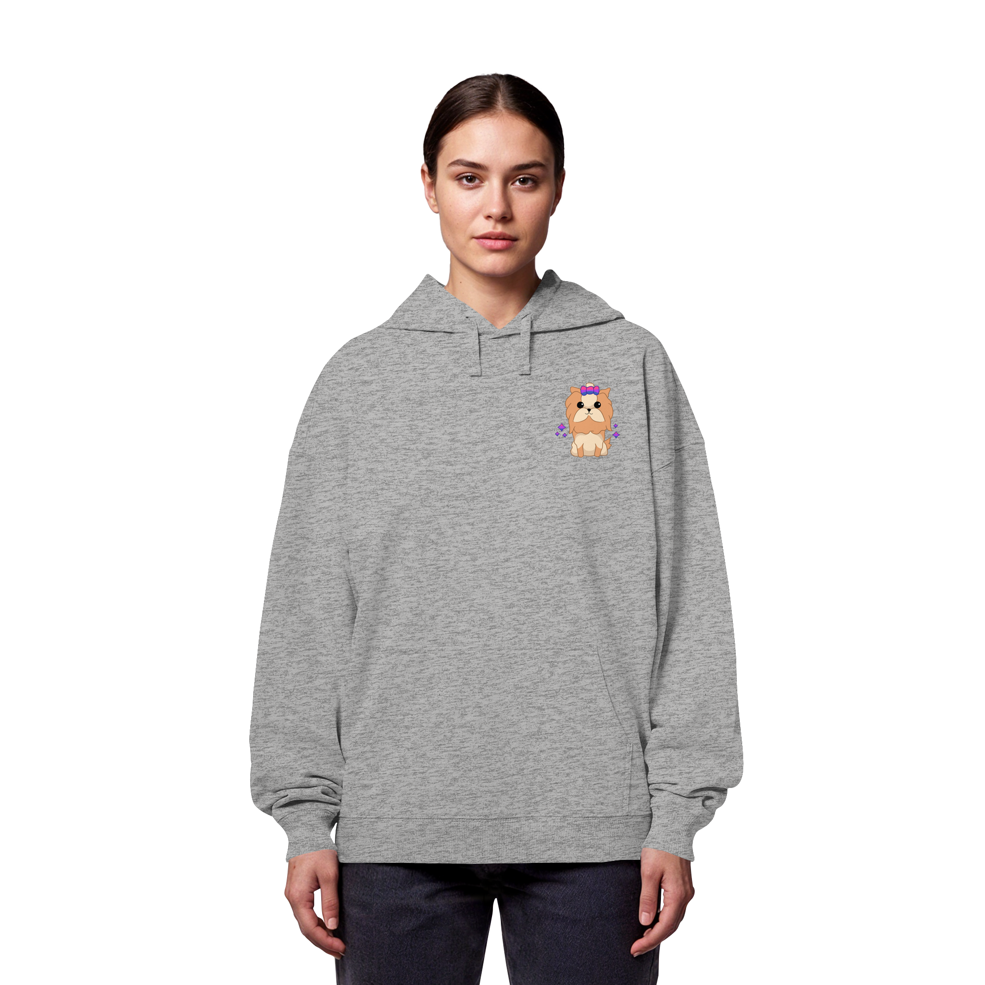 Cute Bisexual Dog - Organic Oversize Hoodie
