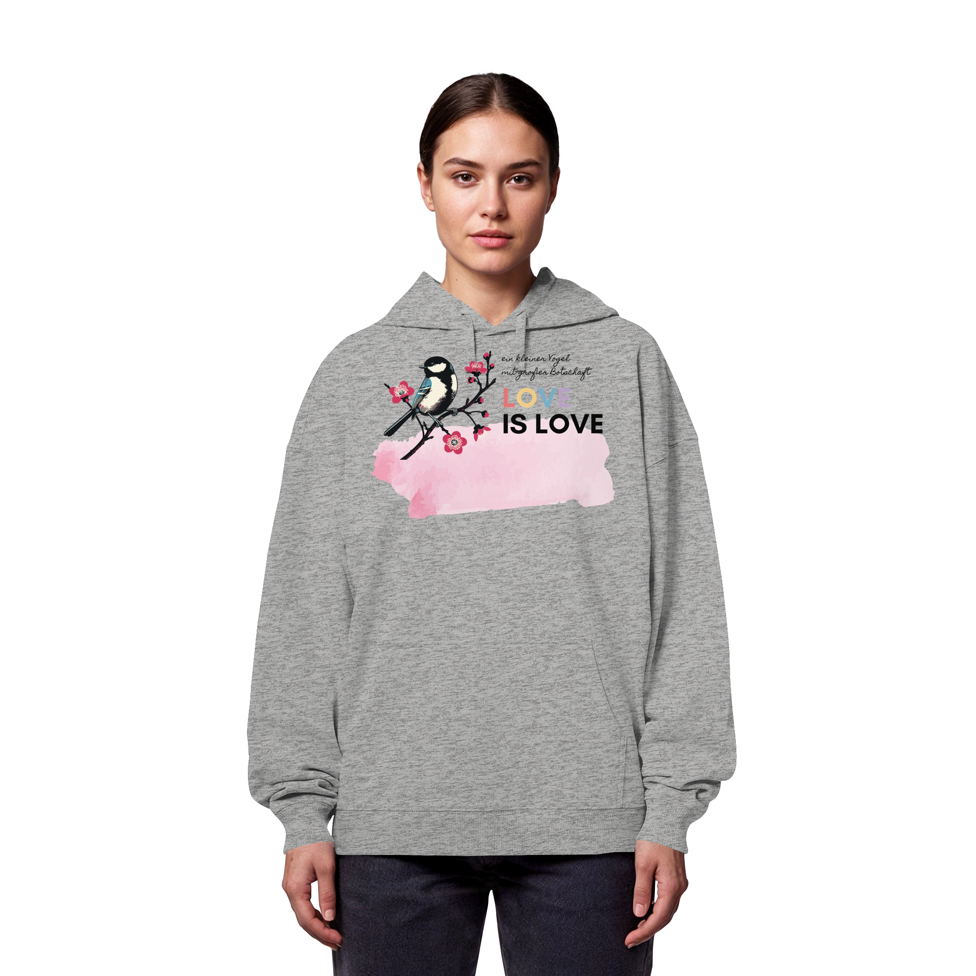 Kleine Flügel, große Botschaft - Organic Oversize Hoodie