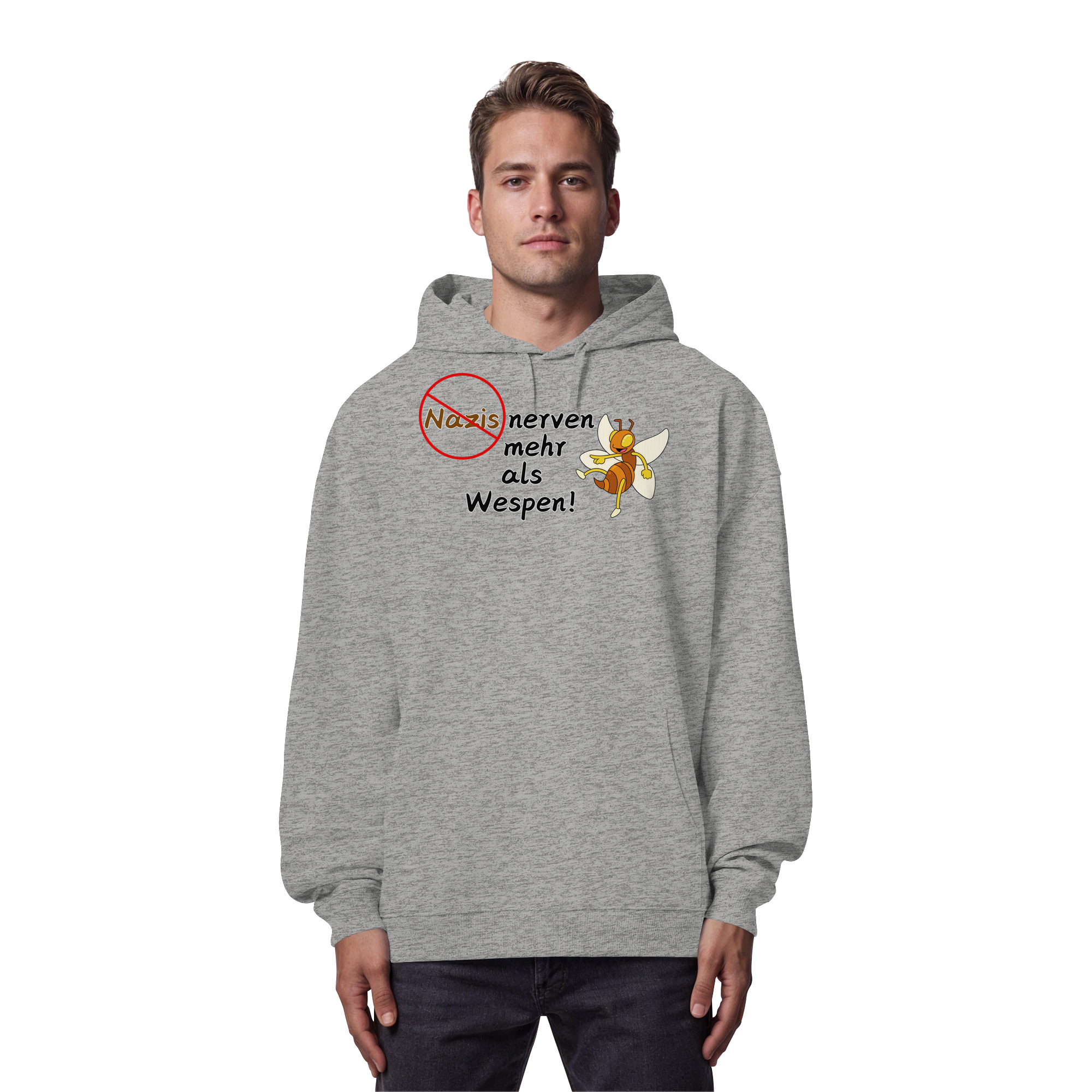 Nazis nerven mehr als Wespen - Organic Oversize Hoodie
