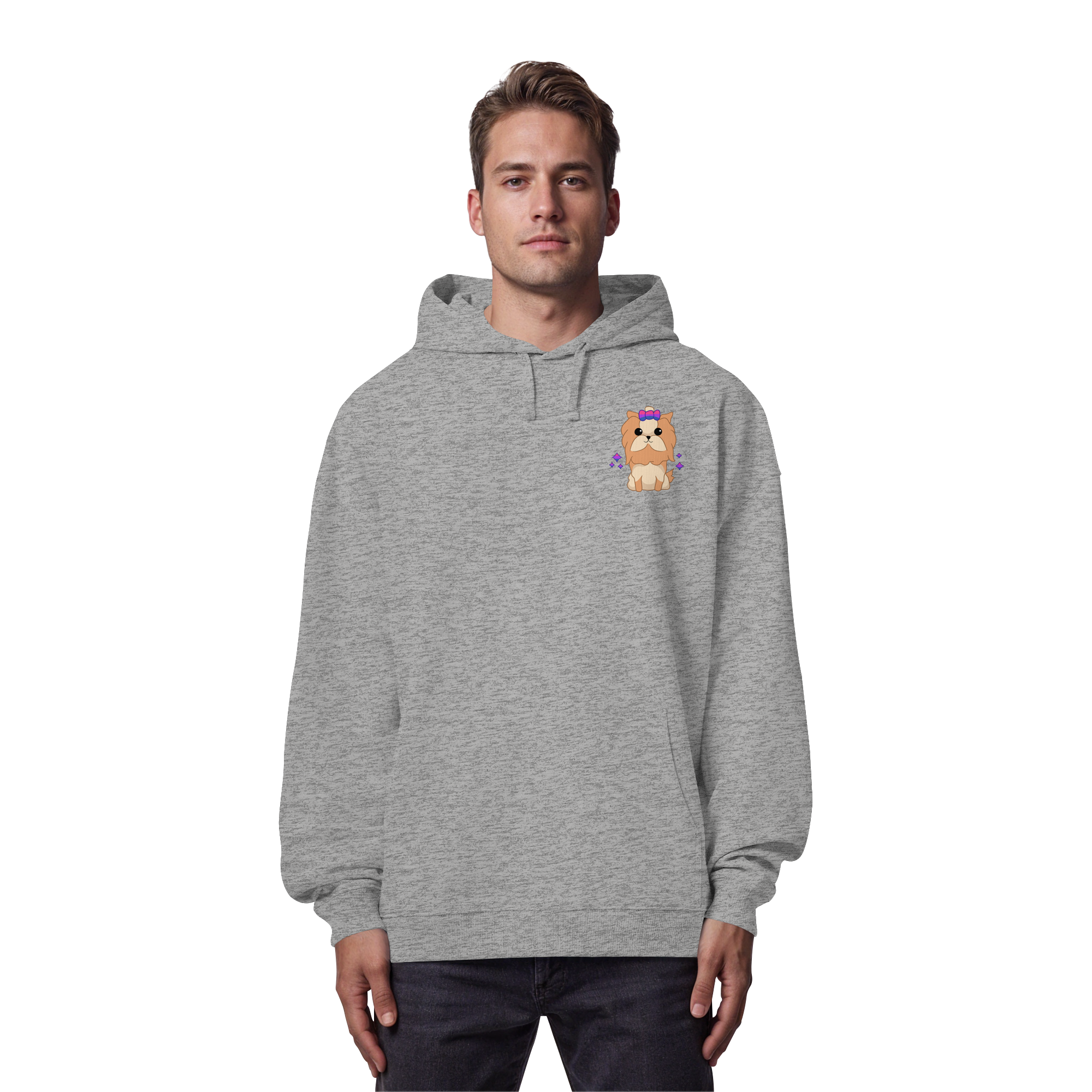 Cute Bisexual Dog - Organic Oversize Hoodie