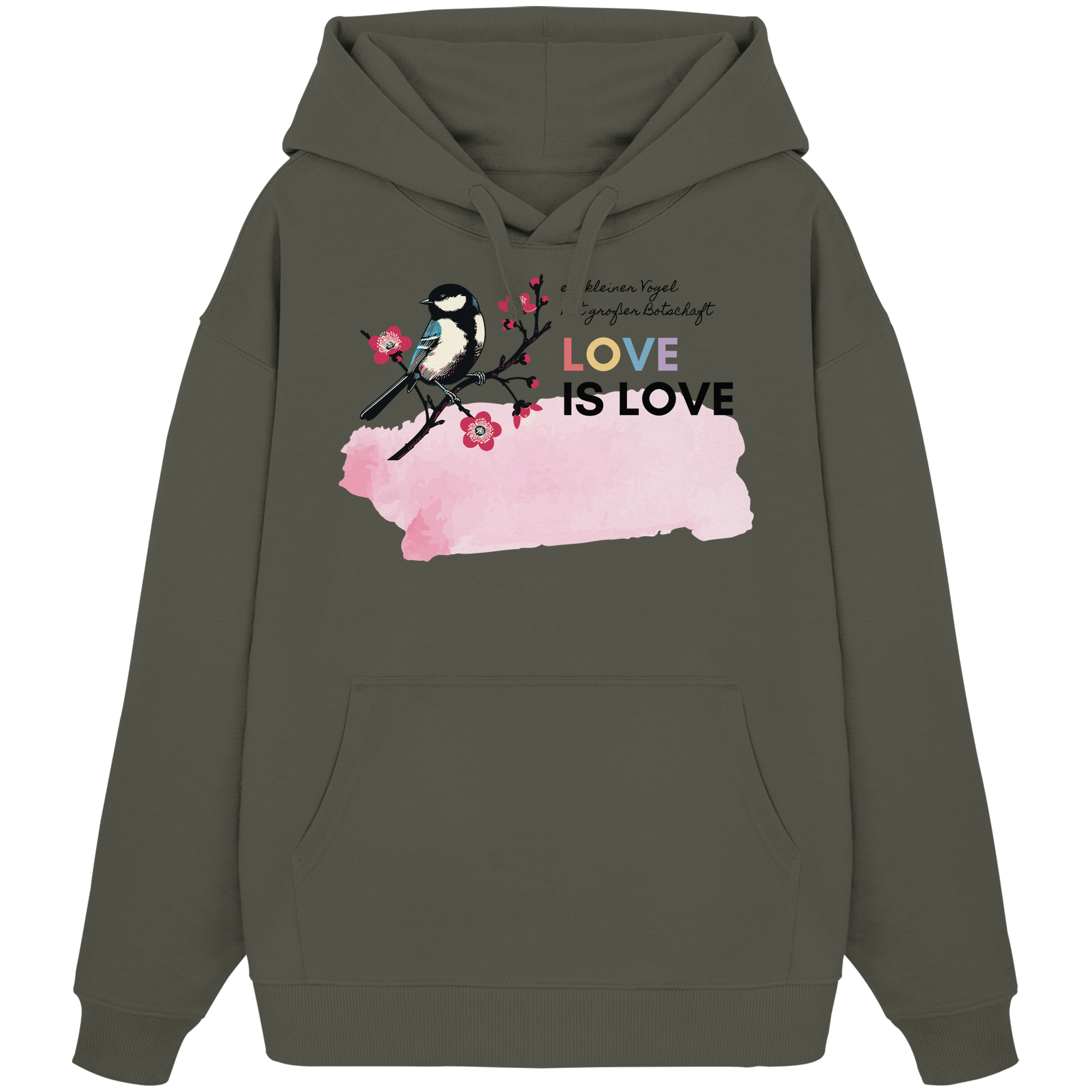 Kleine Flügel, große Botschaft - Organic Oversize Hoodie