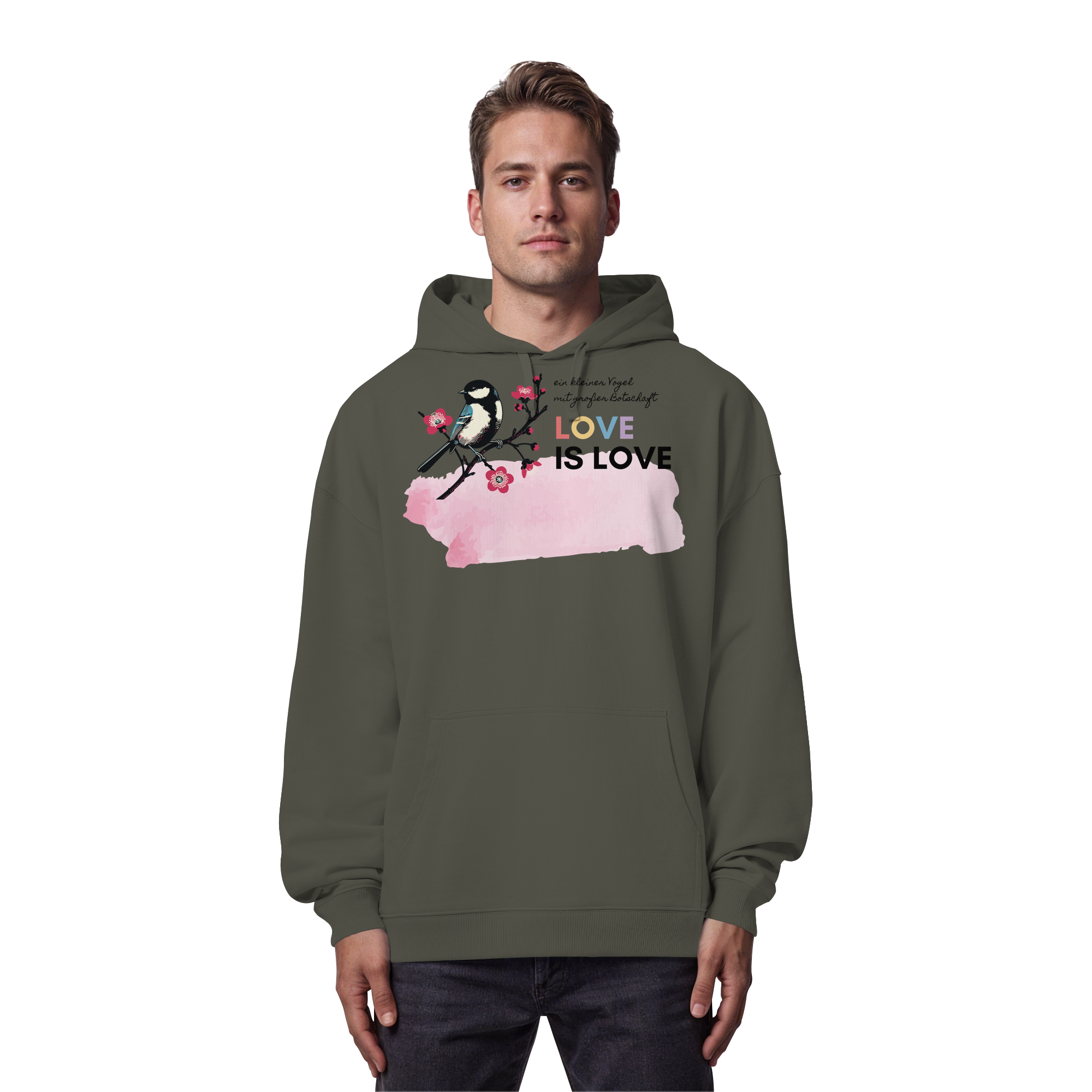 Kleine Flügel, große Botschaft - Organic Oversize Hoodie