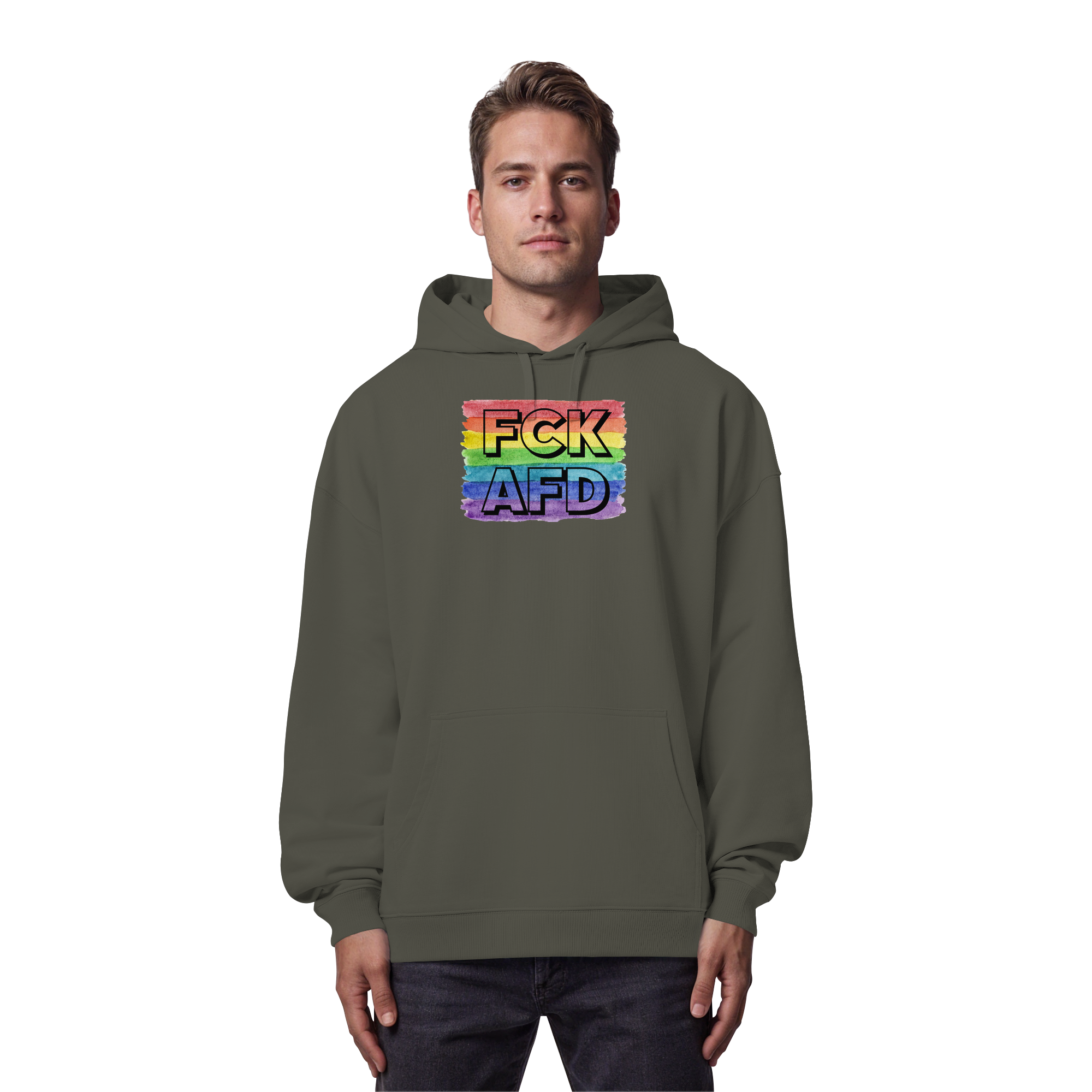 FCK AFD "Rainbow Resistance Edition" - Organic Oversize Hoodie