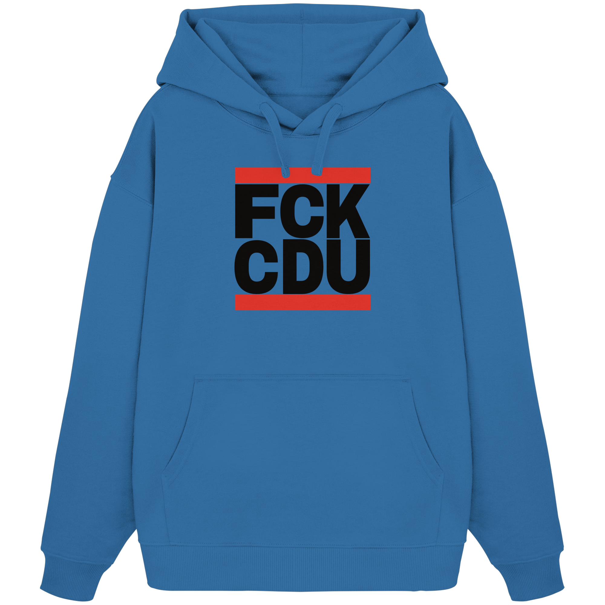 FCK CDU (schwarze Schrift) - Organic Oversize Hoodie
