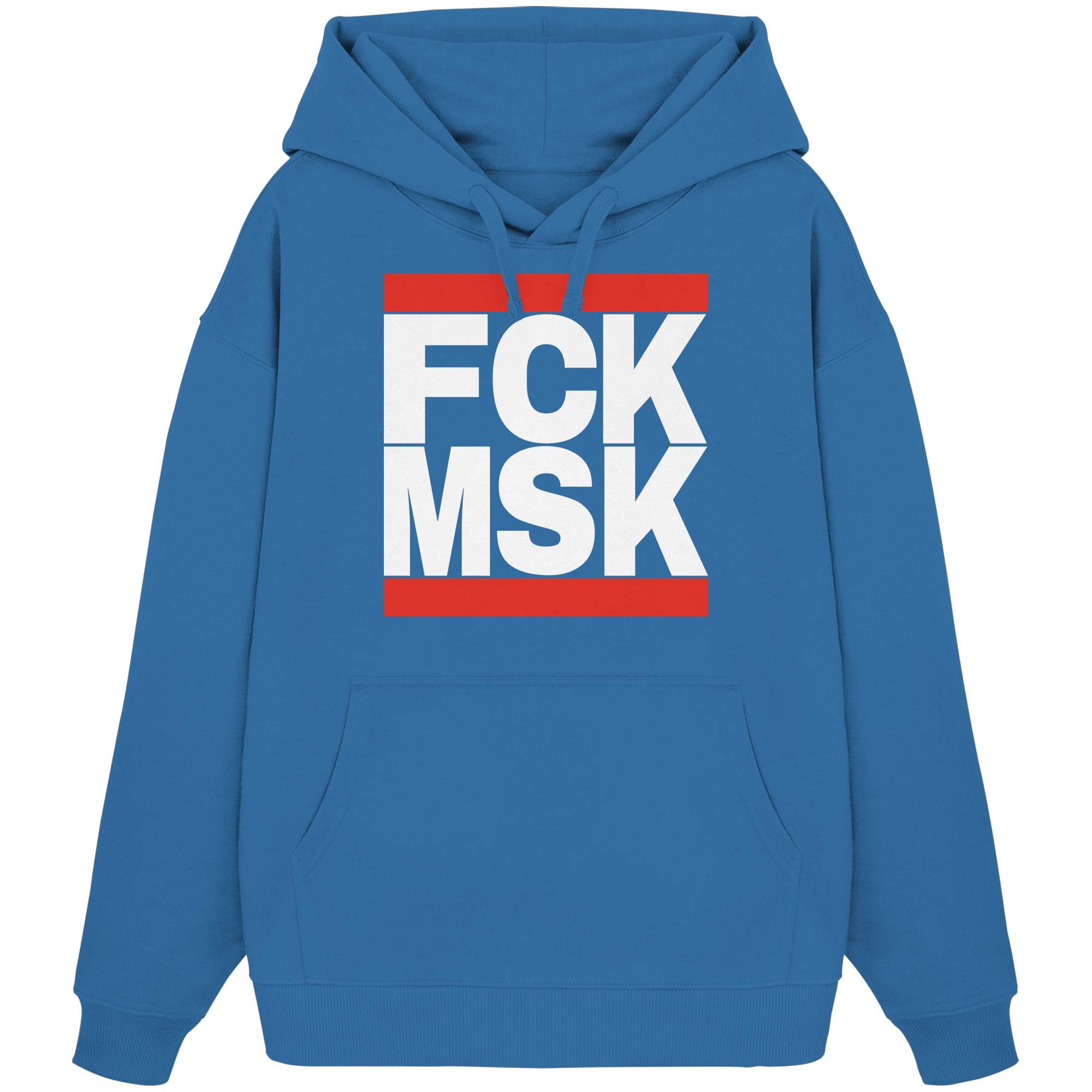 FCK MSK (weiße Schrift) - Organic Oversize Hoodie
