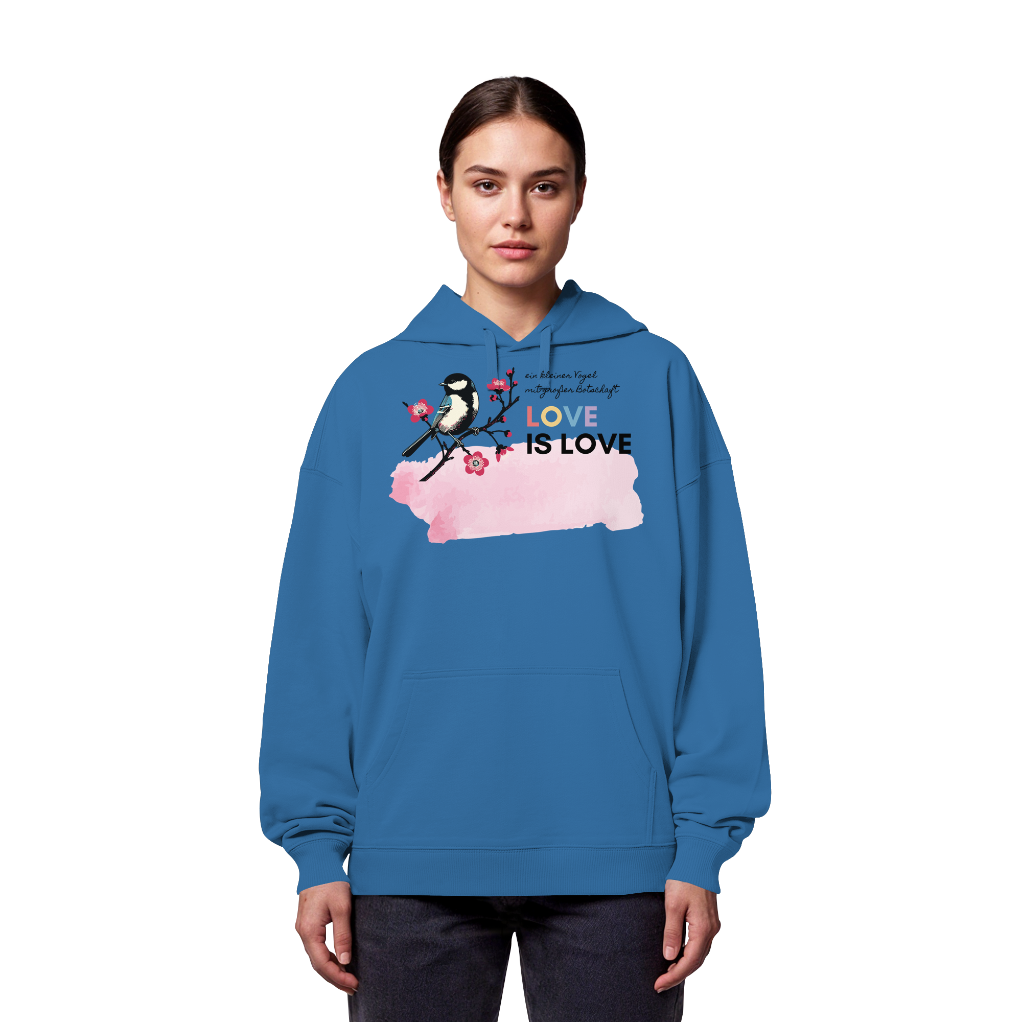 Kleine Flügel, große Botschaft - Organic Oversize Hoodie