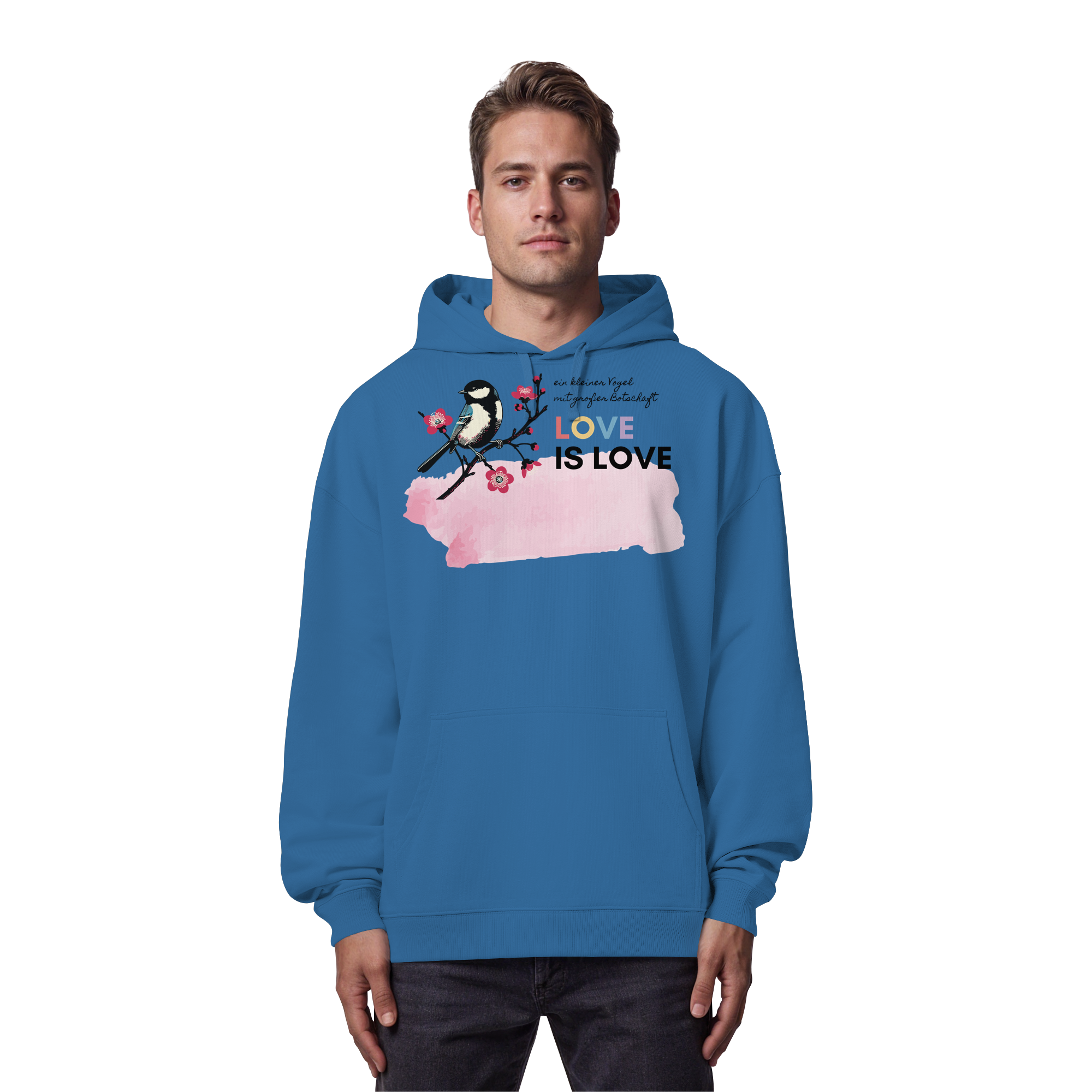 Kleine Flügel, große Botschaft - Organic Oversize Hoodie