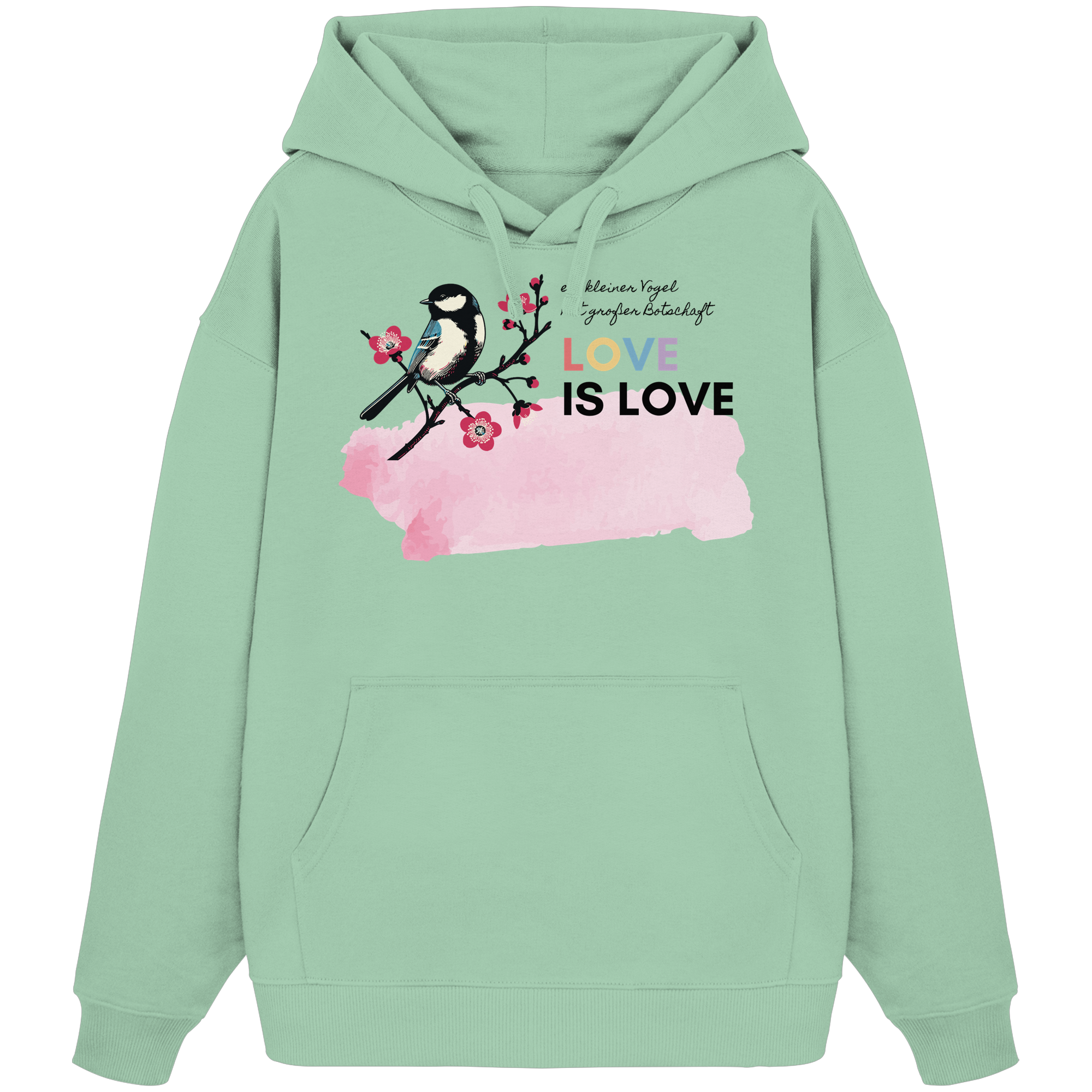 Kleine Flügel, große Botschaft - Organic Oversize Hoodie