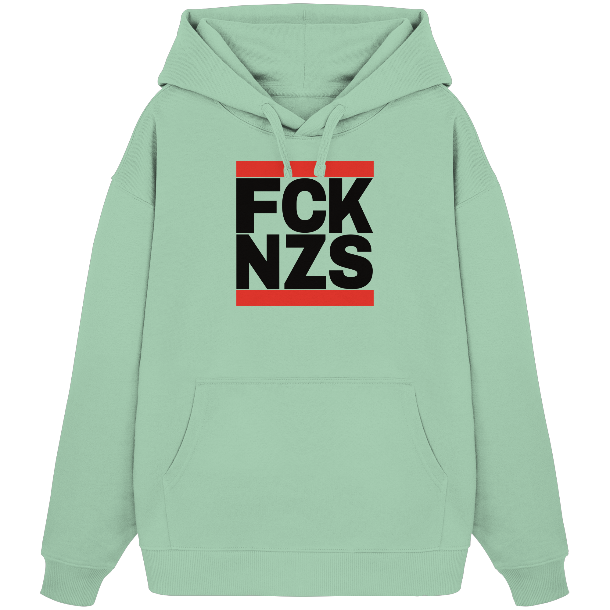 FCK NZS (schwarze Schrift) - Organic Oversize Hoodie