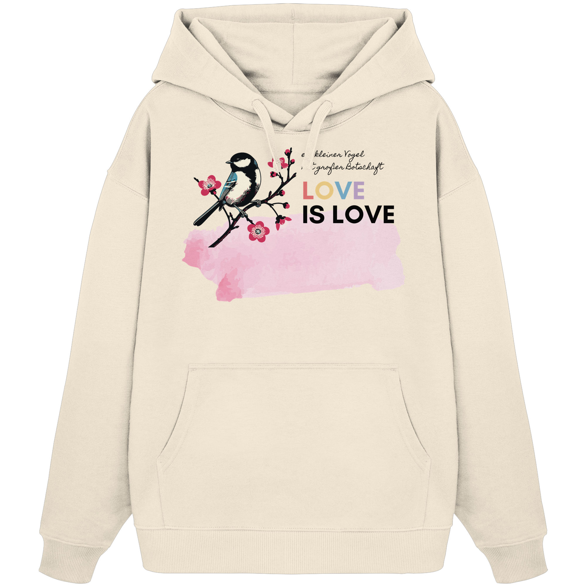 Kleine Flügel, große Botschaft - Organic Oversize Hoodie