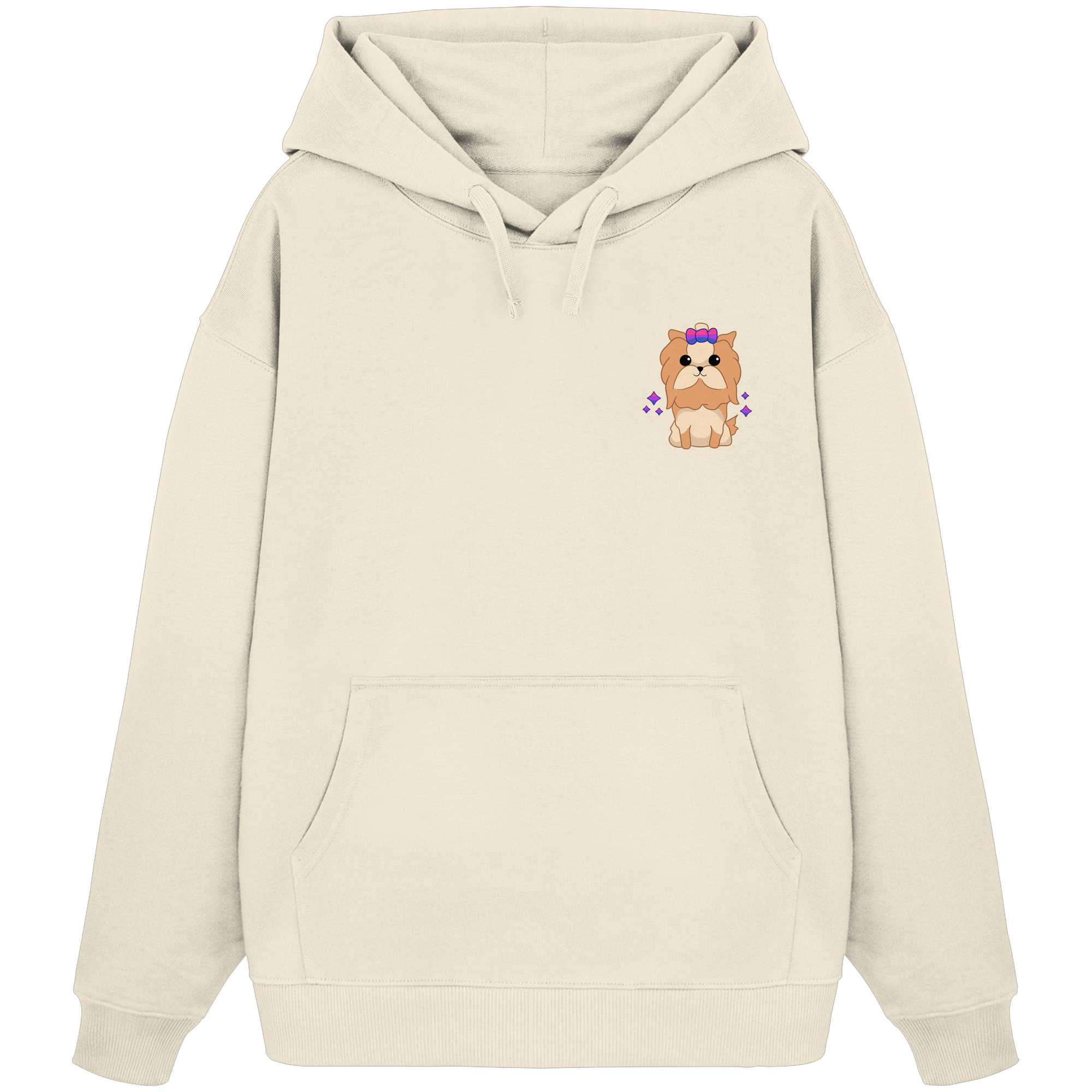 Cute Bisexual Dog - Organic Oversize Hoodie