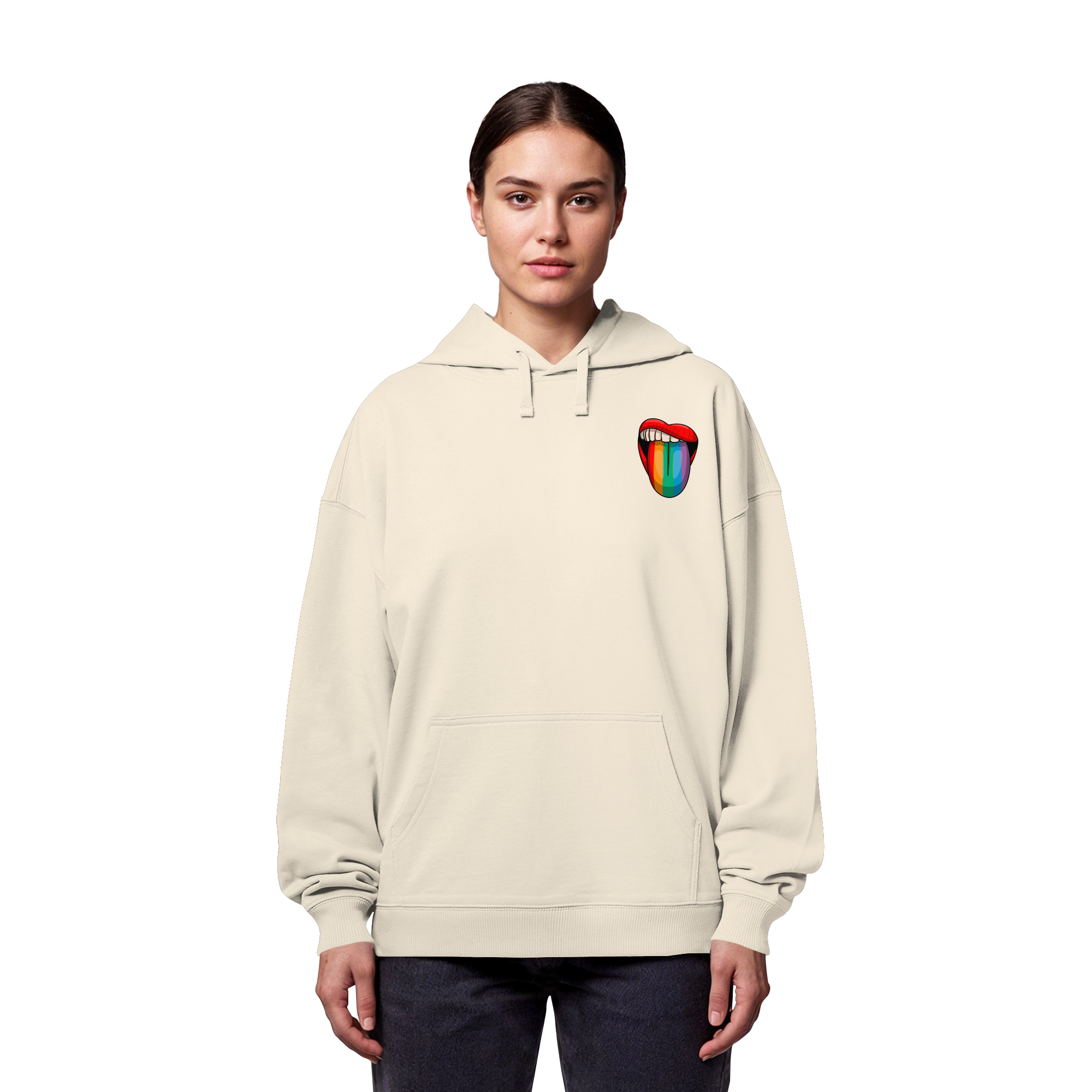 Speak Up or Shut Up Backprint - Organic Oversize Hoodie