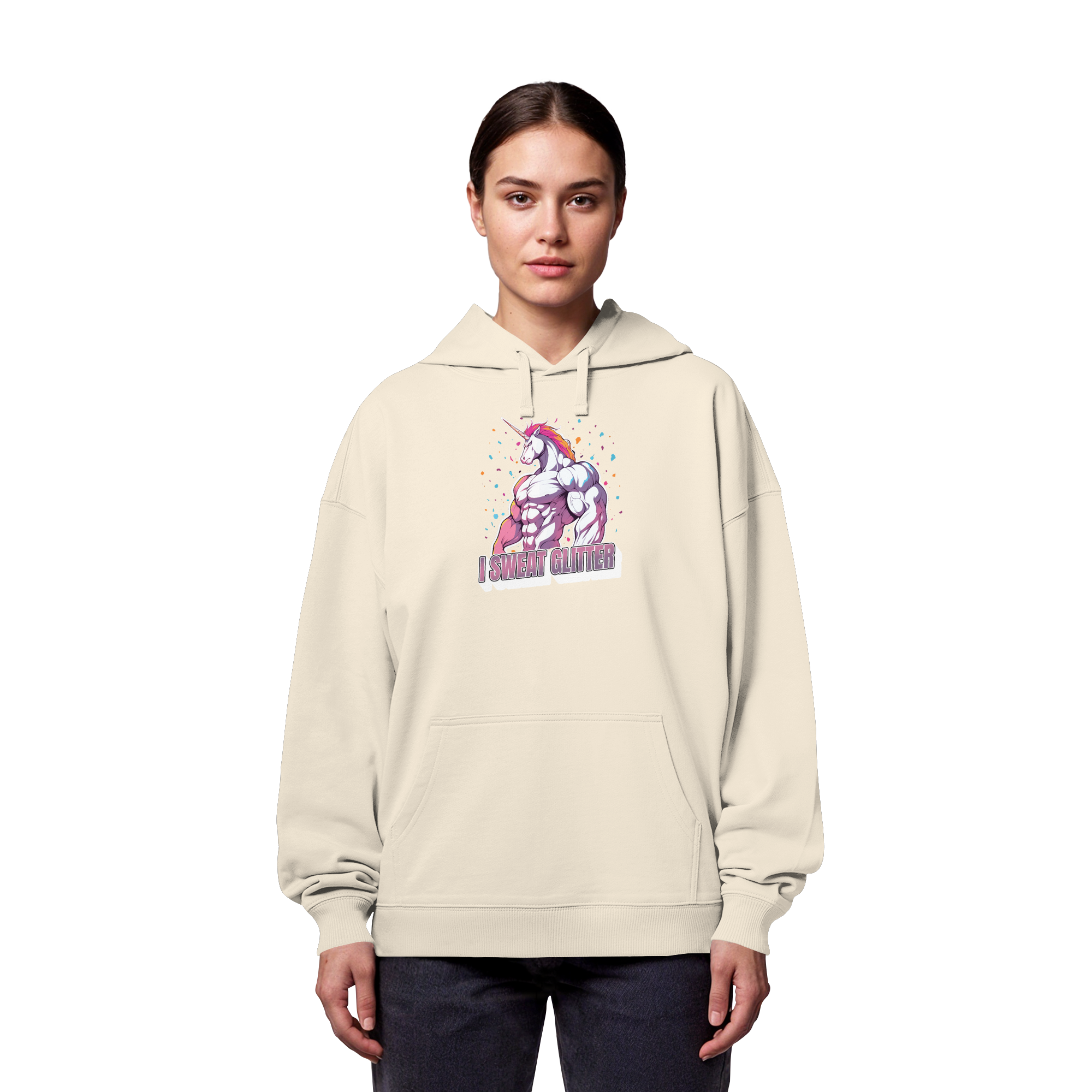 I sweat Glitter - Organic Oversize Hoodie