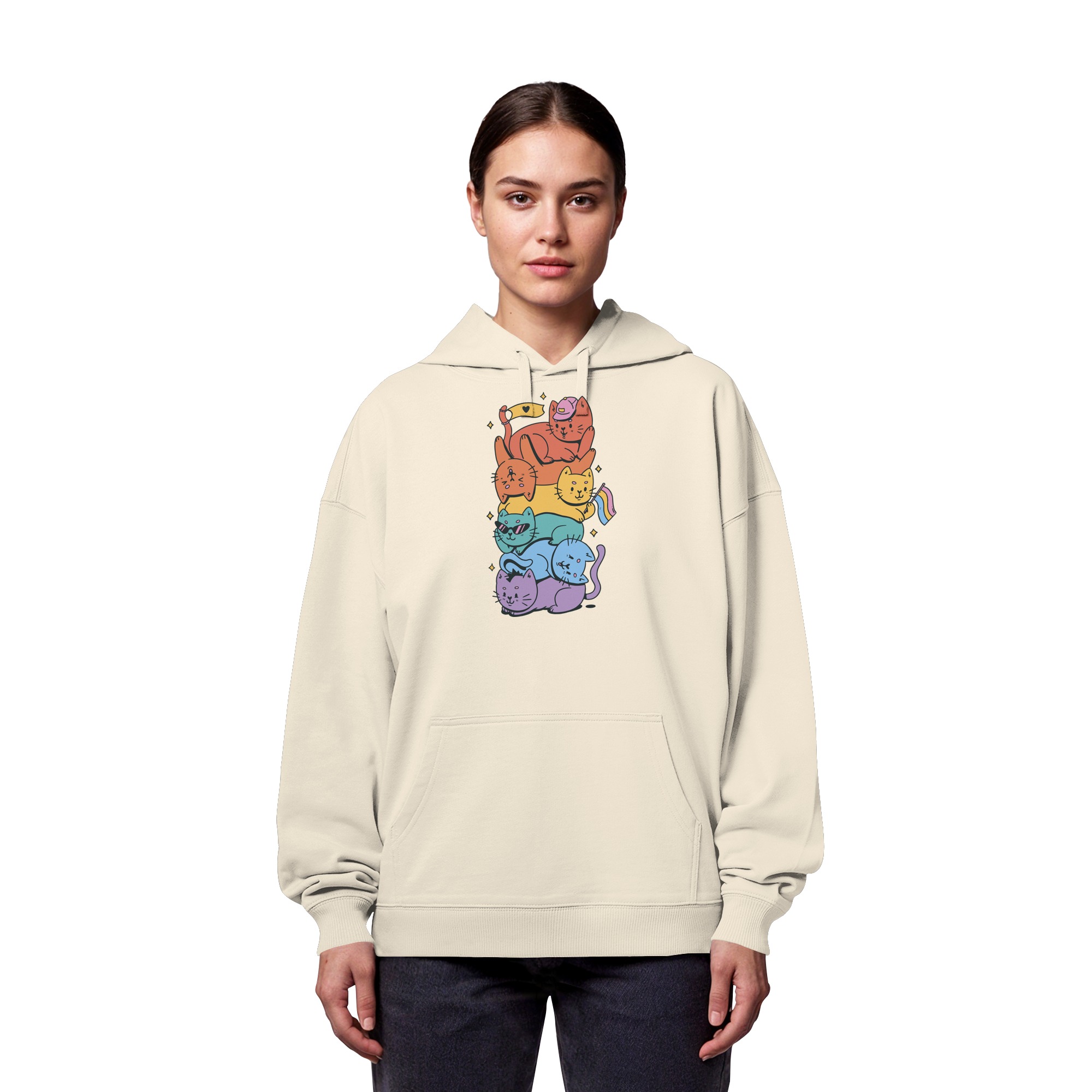 LGBTQ+ Katzen - Organic Oversize Hoodie