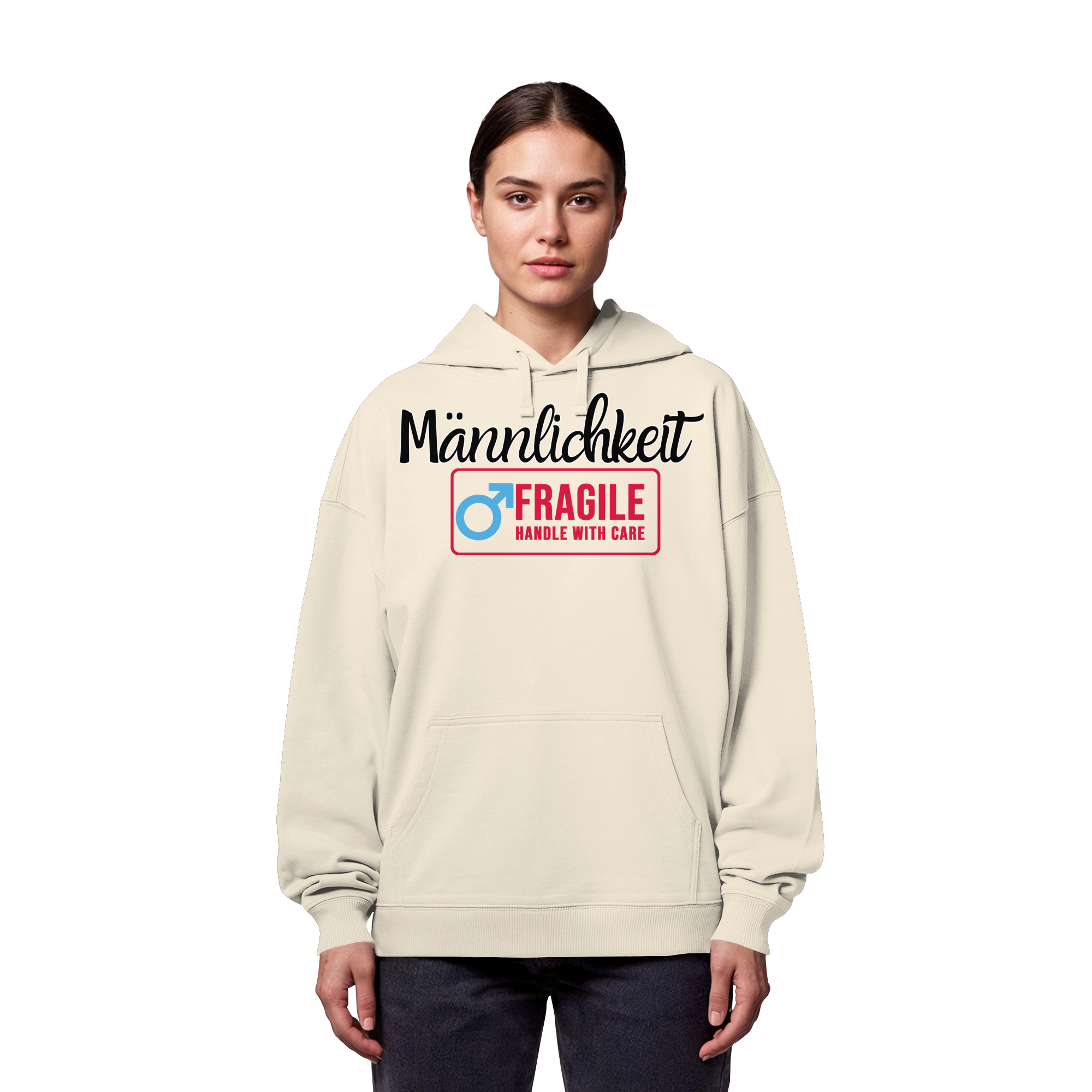 Männlichkeit: Handle with Care - Organic Oversize Hoodie