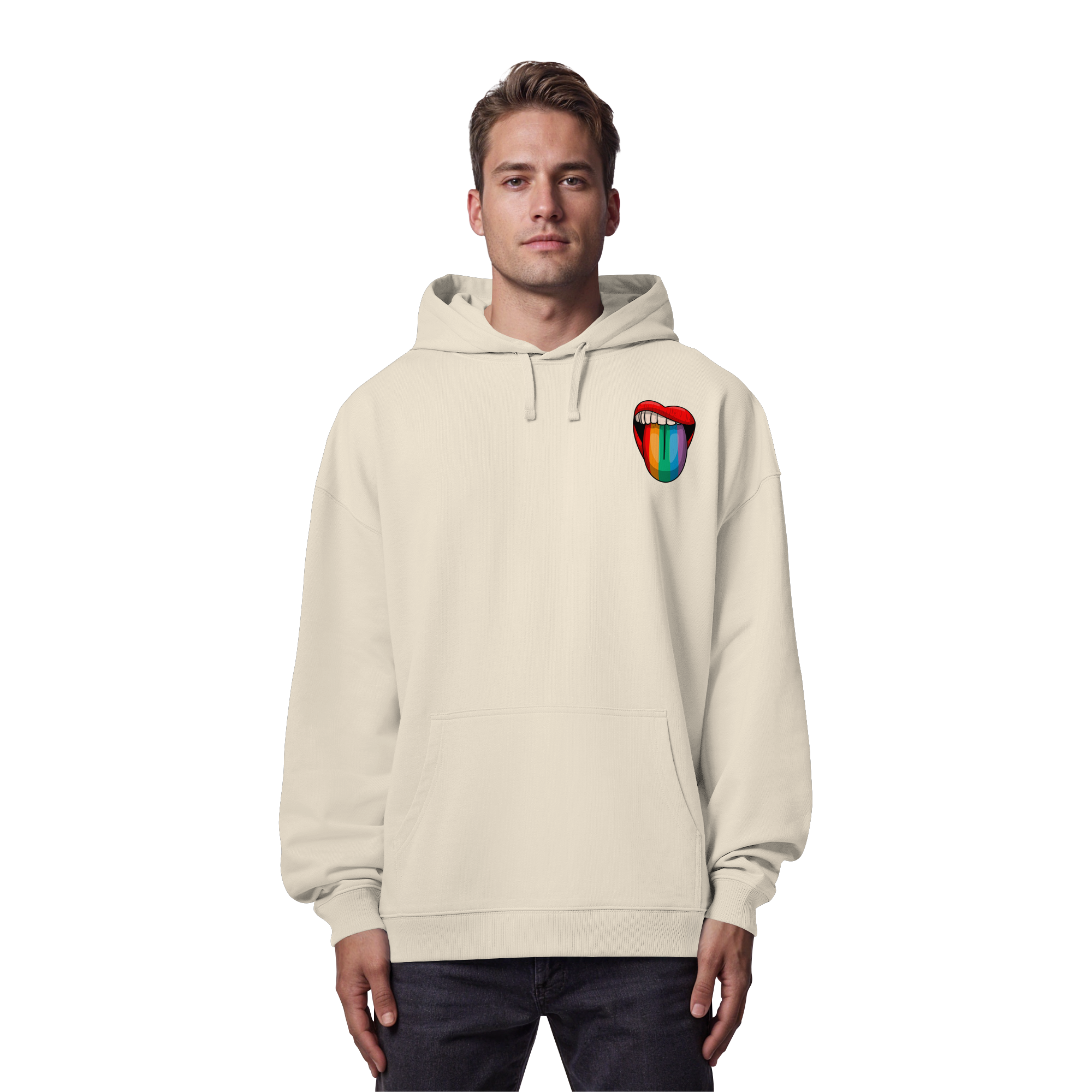 Speak Up or Shut Up Backprint - Organic Oversize Hoodie