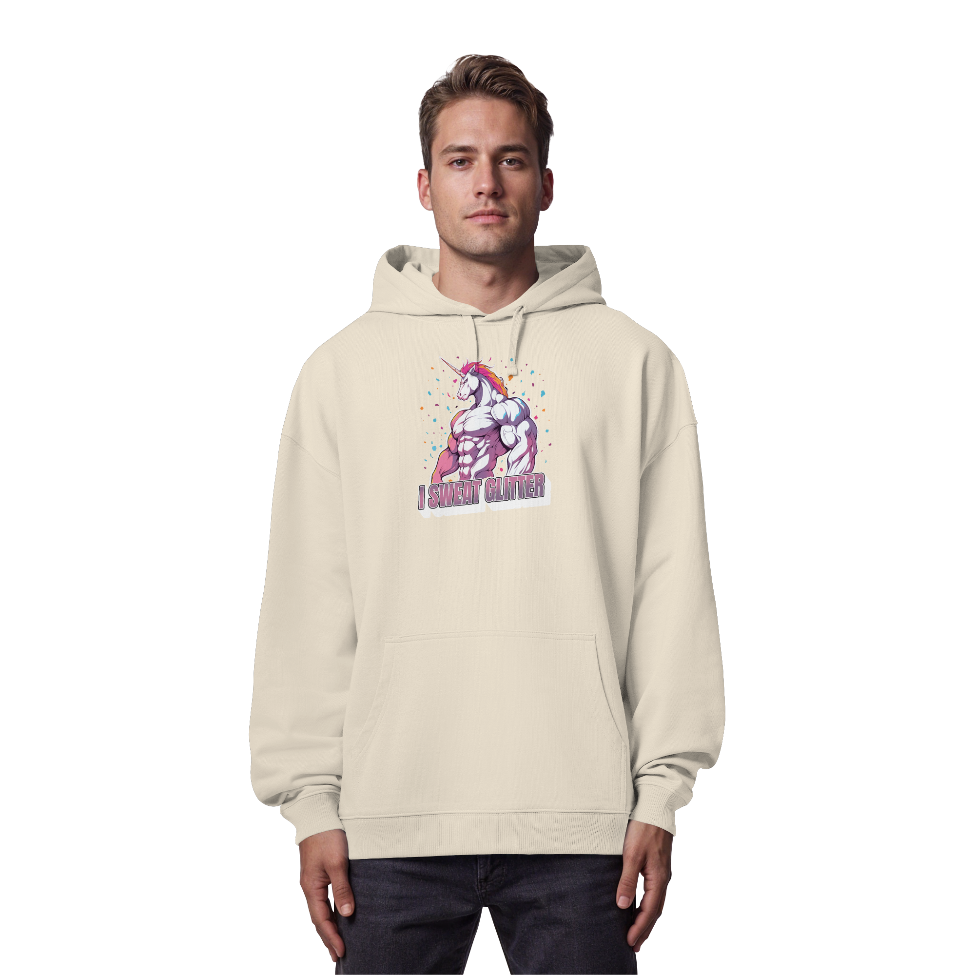 I sweat Glitter - Organic Oversize Hoodie