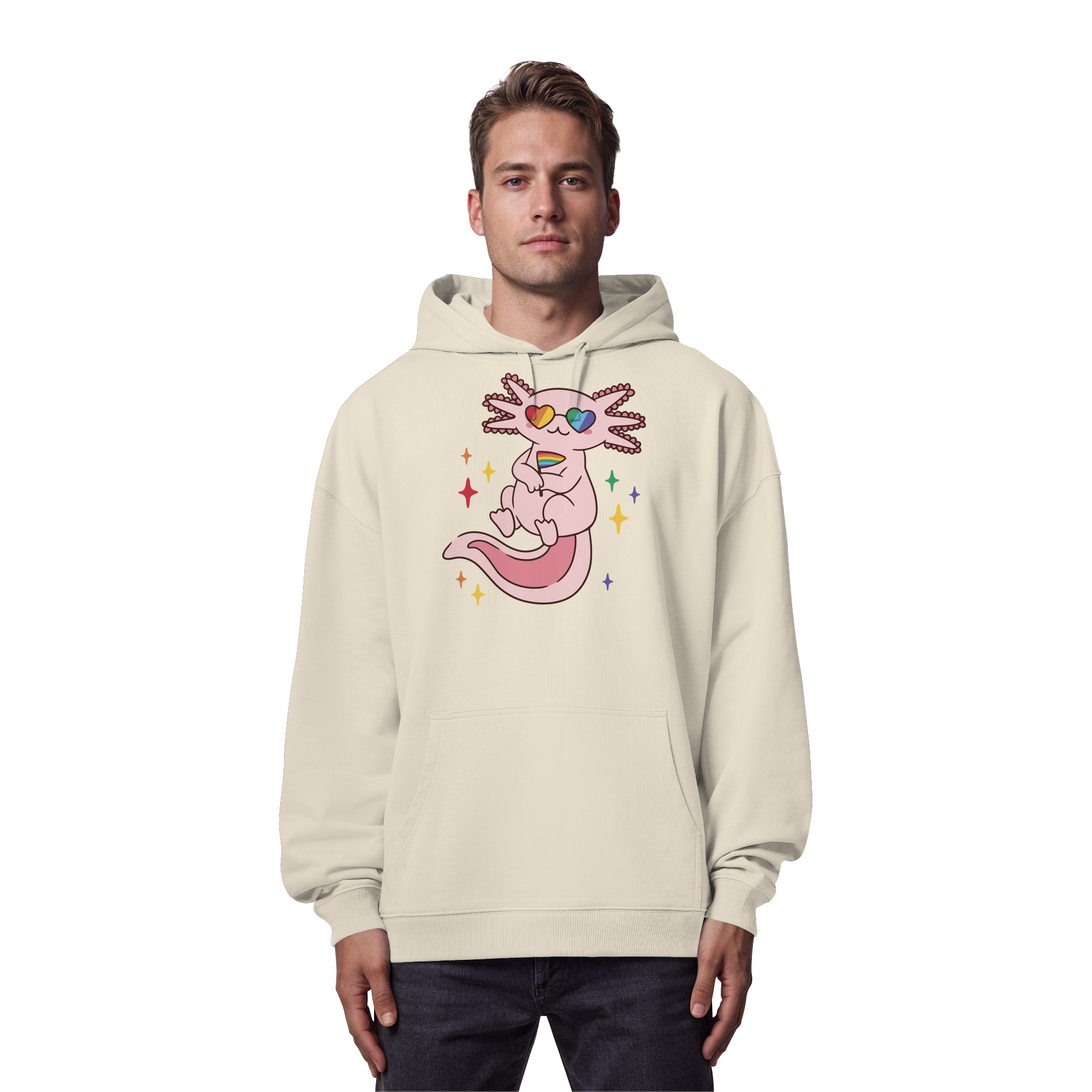 Big Pride Axolotl - Organic Oversize Hoodie