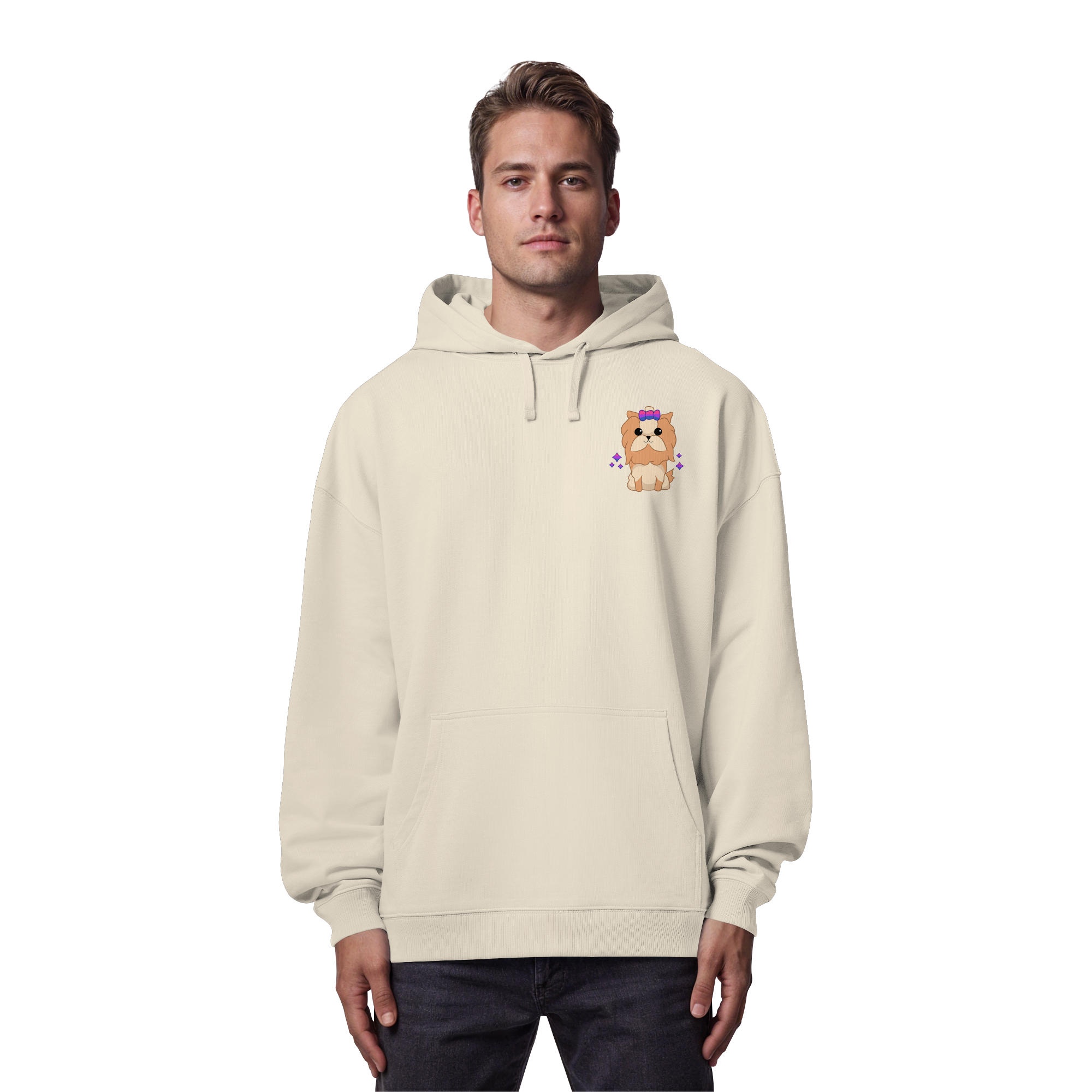 Cute Bisexual Dog - Organic Oversize Hoodie