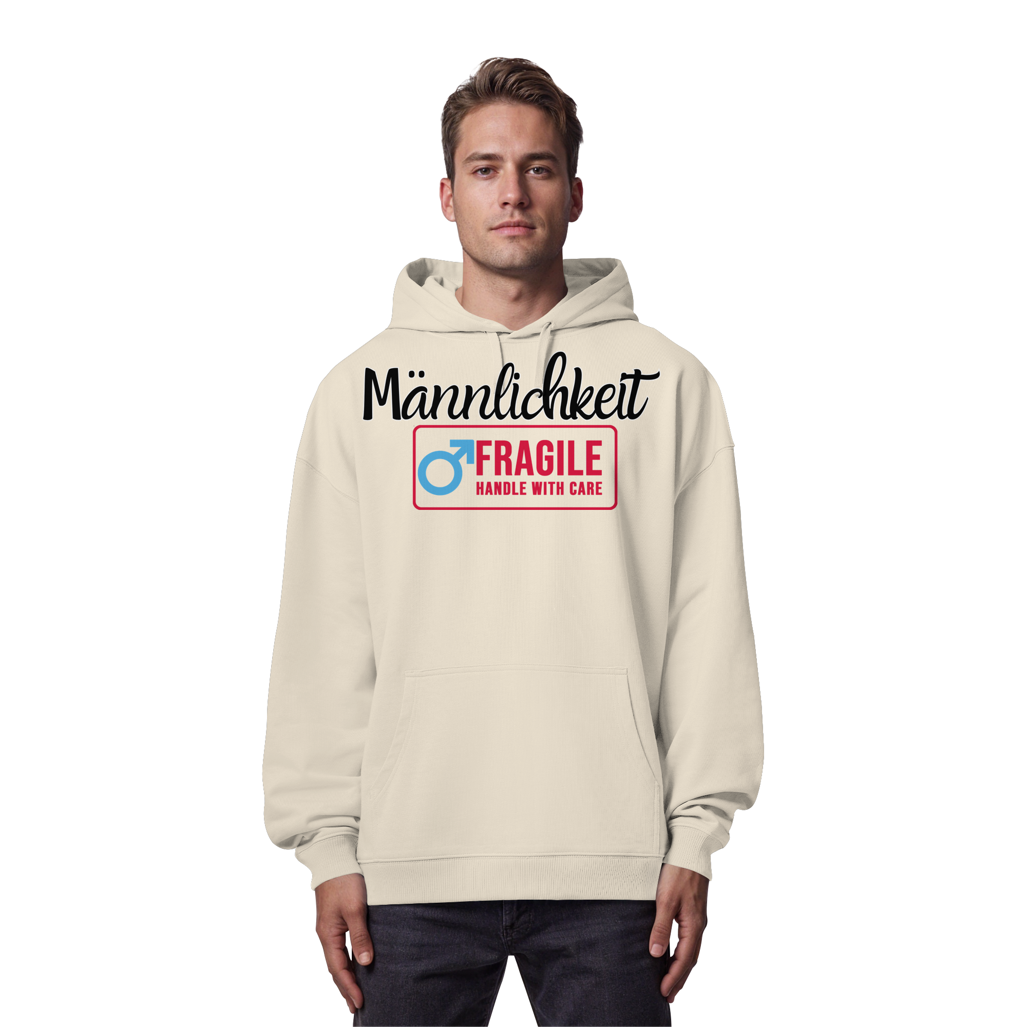 Männlichkeit: Handle with Care - Organic Oversize Hoodie