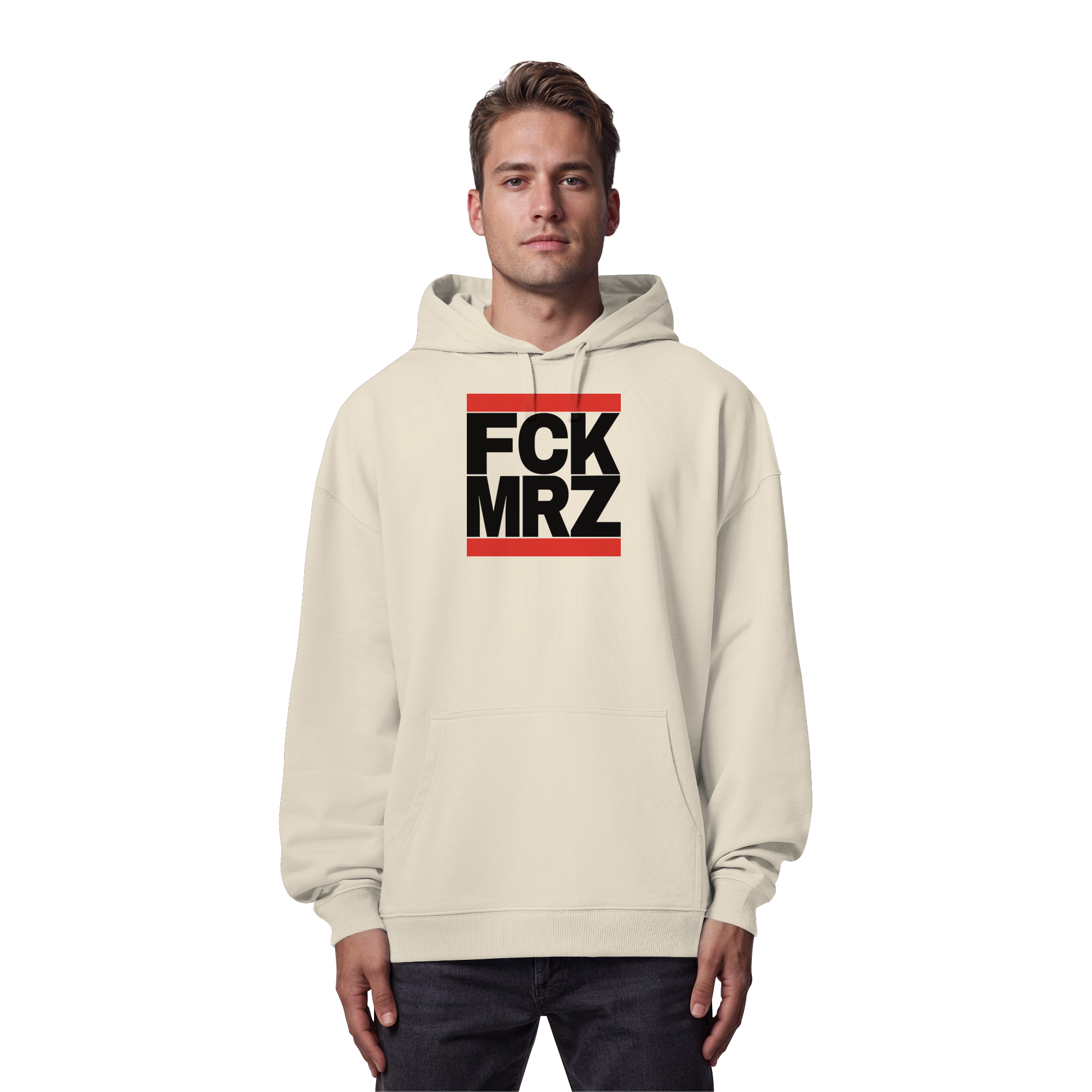 FCK MRZ (schwarze Schrift) - Organic Oversize Hoodie