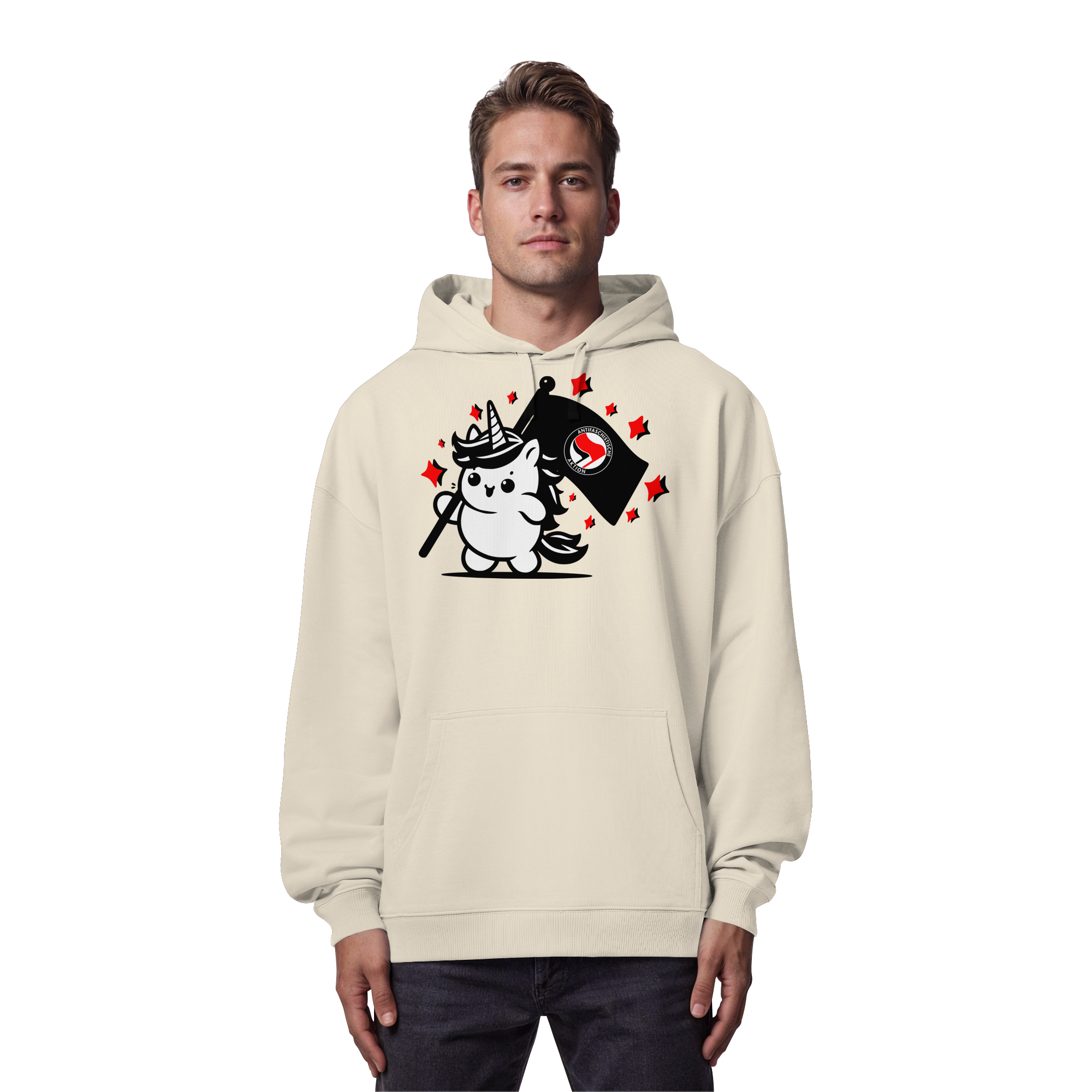 Einhorn Antifa - Organic Oversize Hoodie