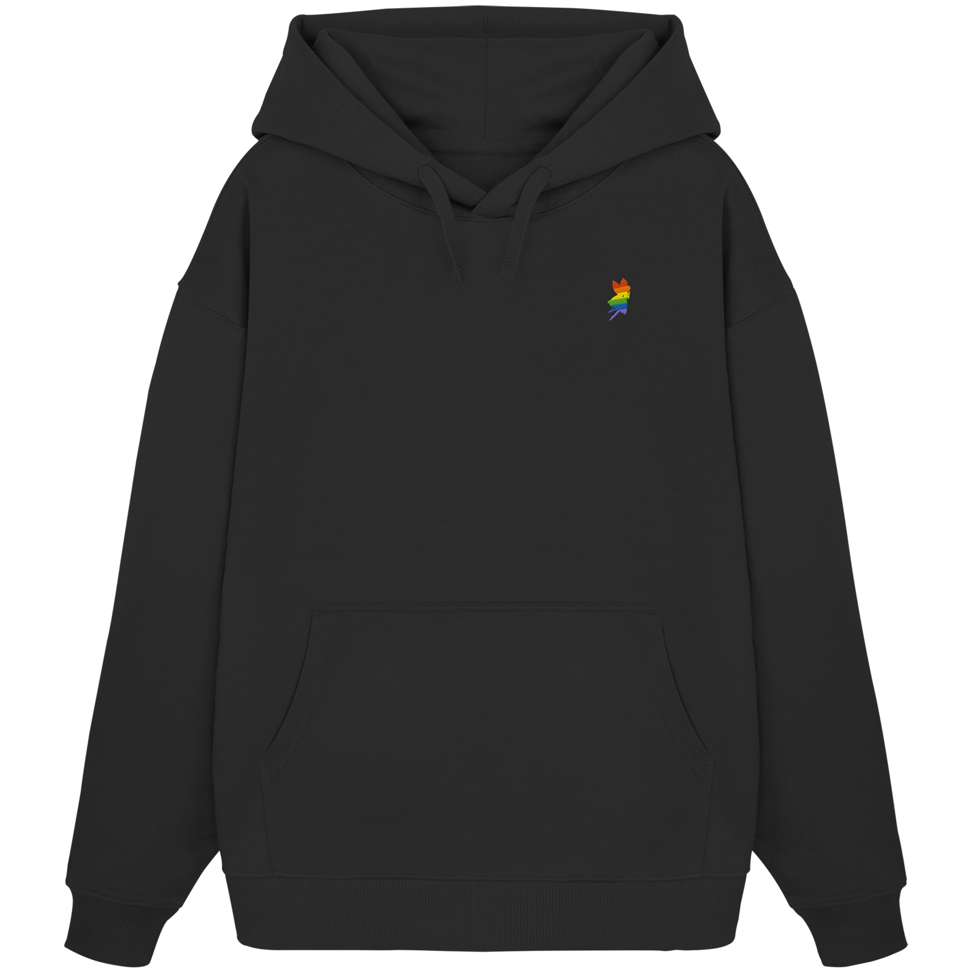 Regenbogen Fee - Organic Oversize Hoodie (Stick)