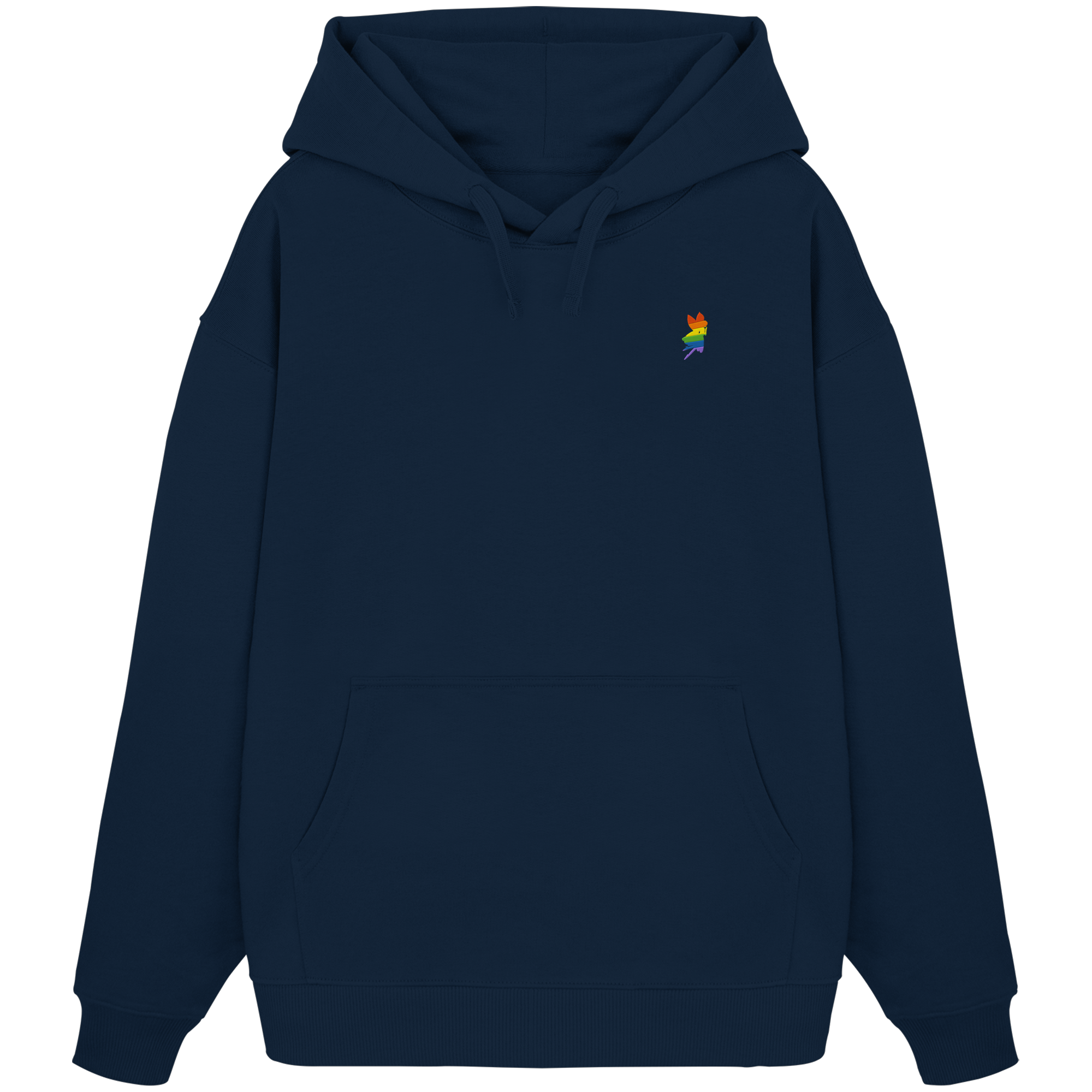 Regenbogen Fee - Organic Oversize Hoodie (Stick)