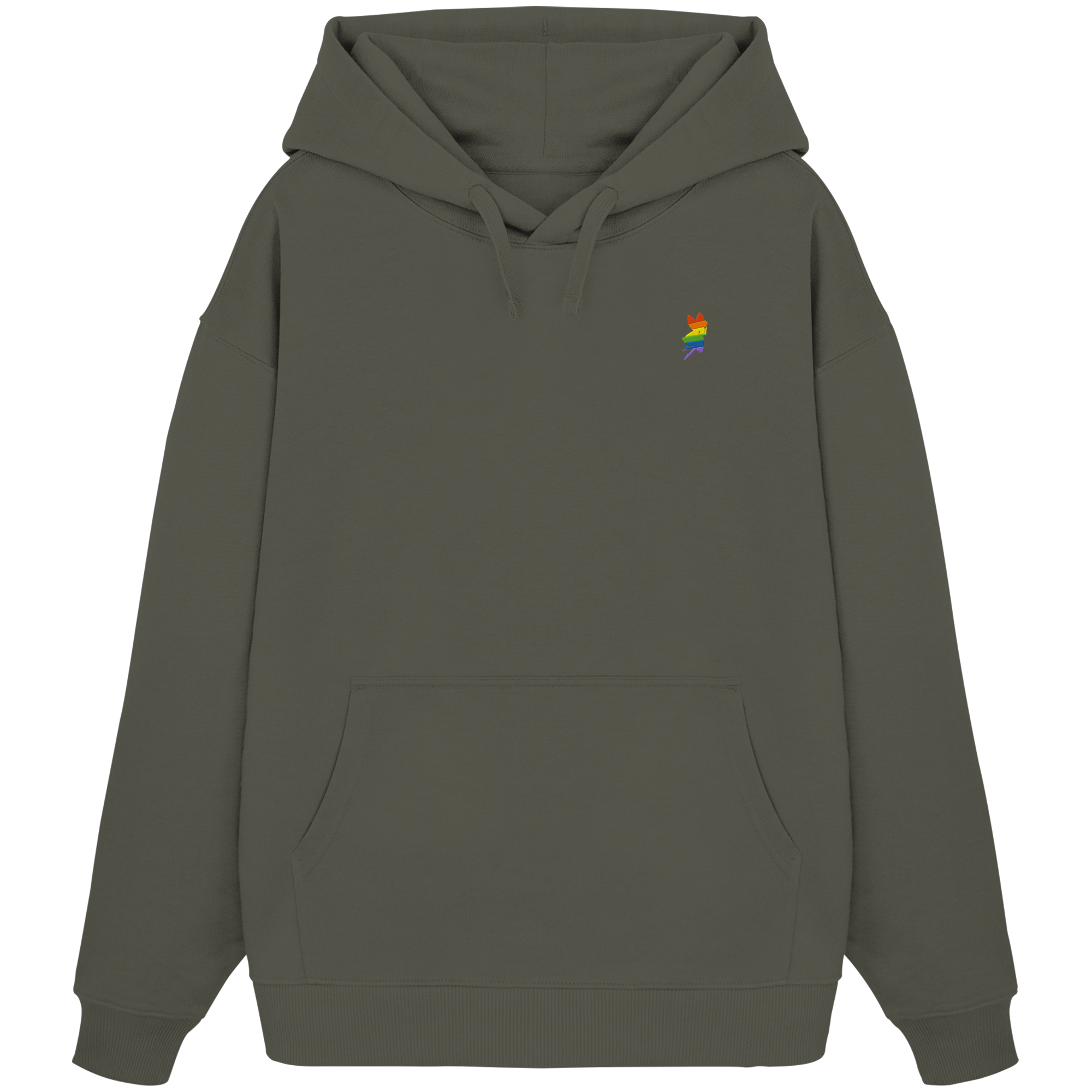 Regenbogen Fee - Organic Oversize Hoodie (Stick)