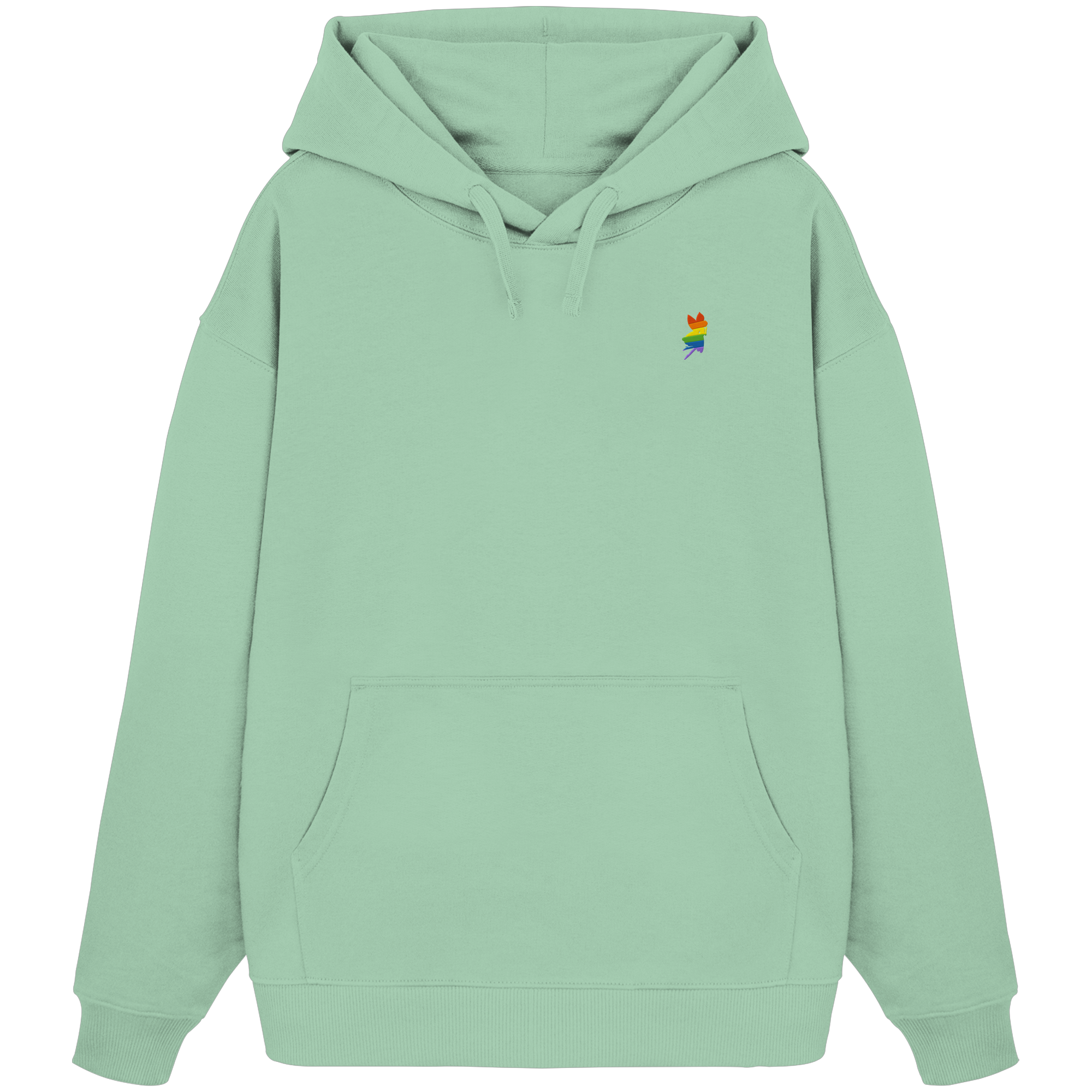 Regenbogen Fee - Organic Oversize Hoodie (Stick)