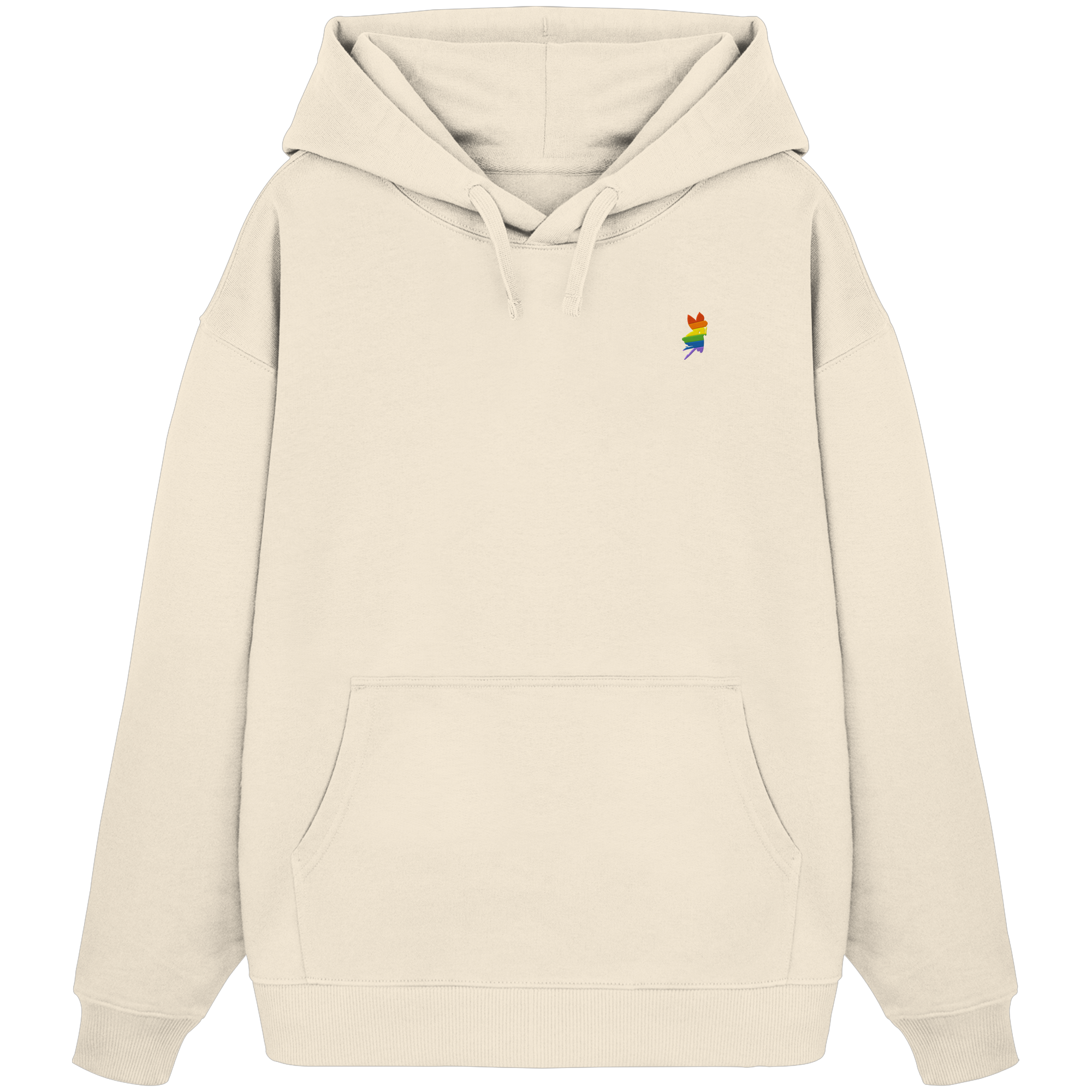 Regenbogen Fee - Organic Oversize Hoodie (Stick)