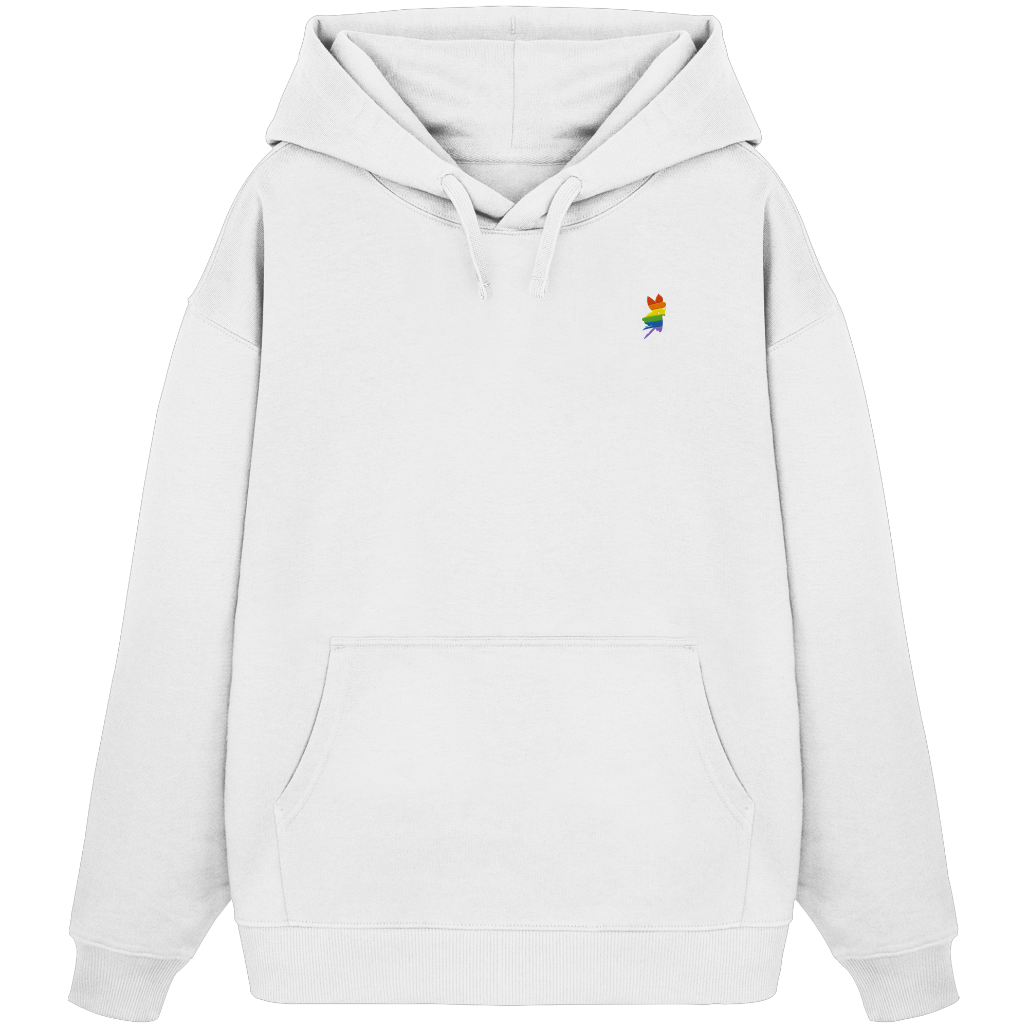 Regenbogen Fee - Organic Oversize Hoodie (Stick)