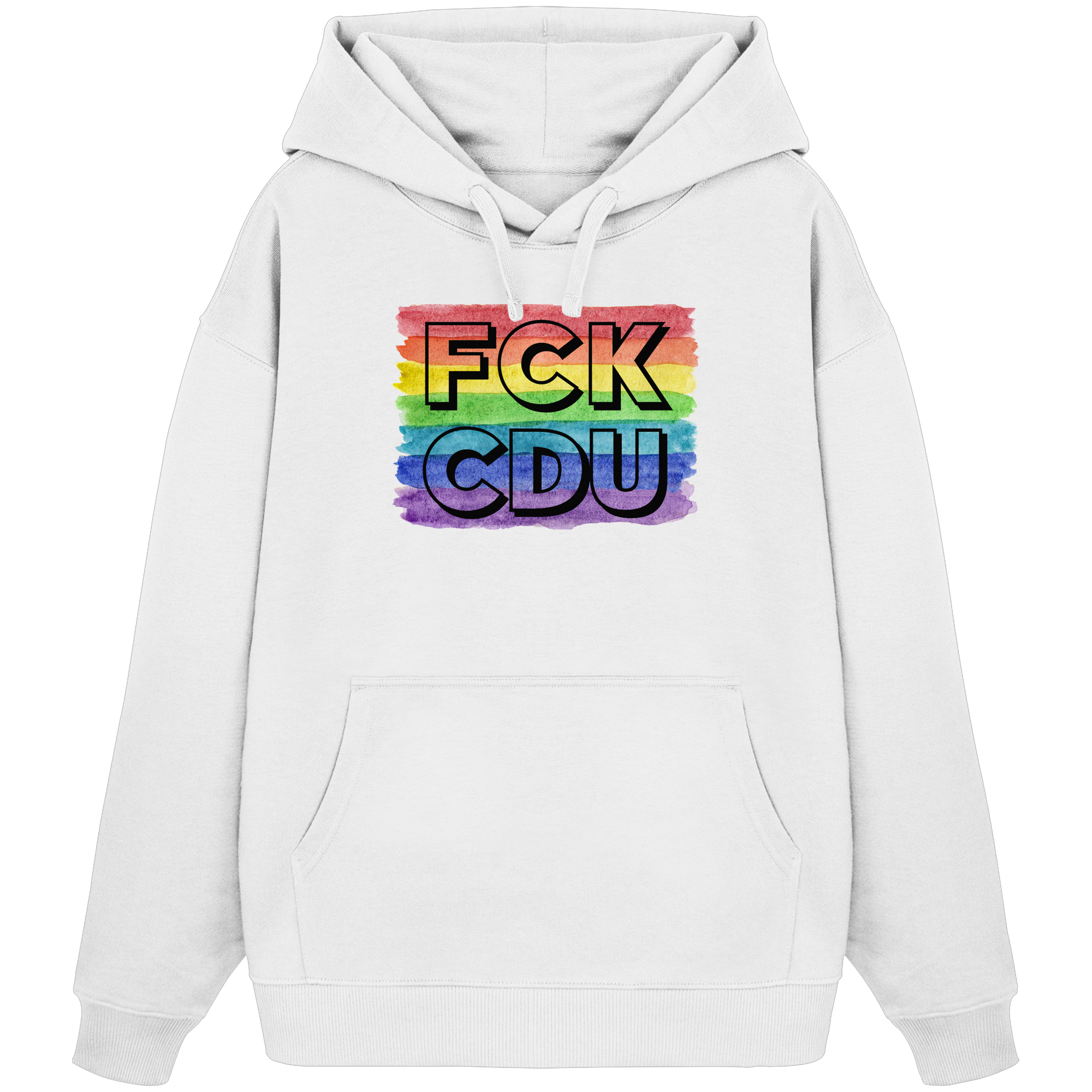 FCK CDU "Rainbow Resistance Edition" - Organic Oversize Hoodie