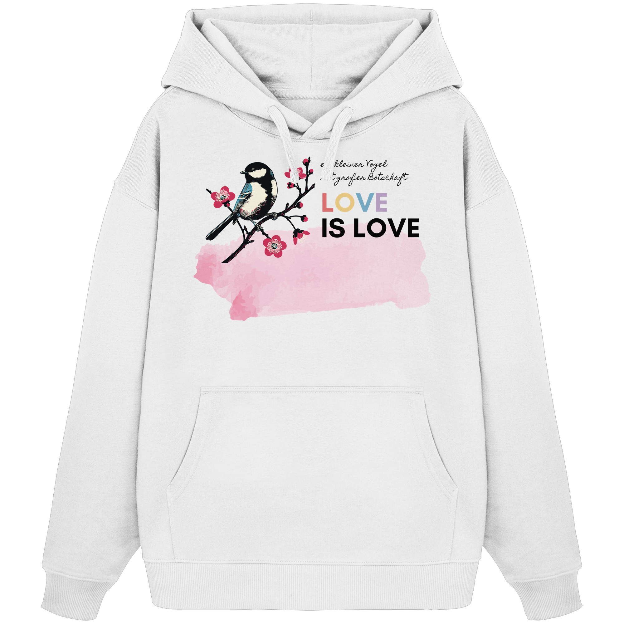 Kleine Flügel, große Botschaft - Organic Oversize Hoodie