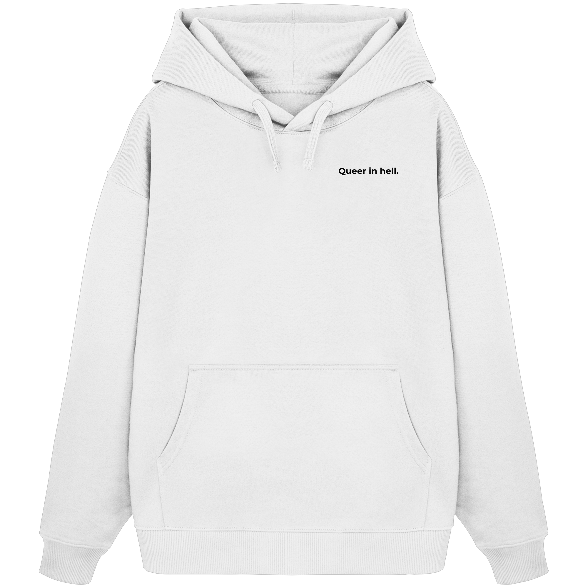 Queer in Hell '25 Backprint - Organic Oversize Hoodie