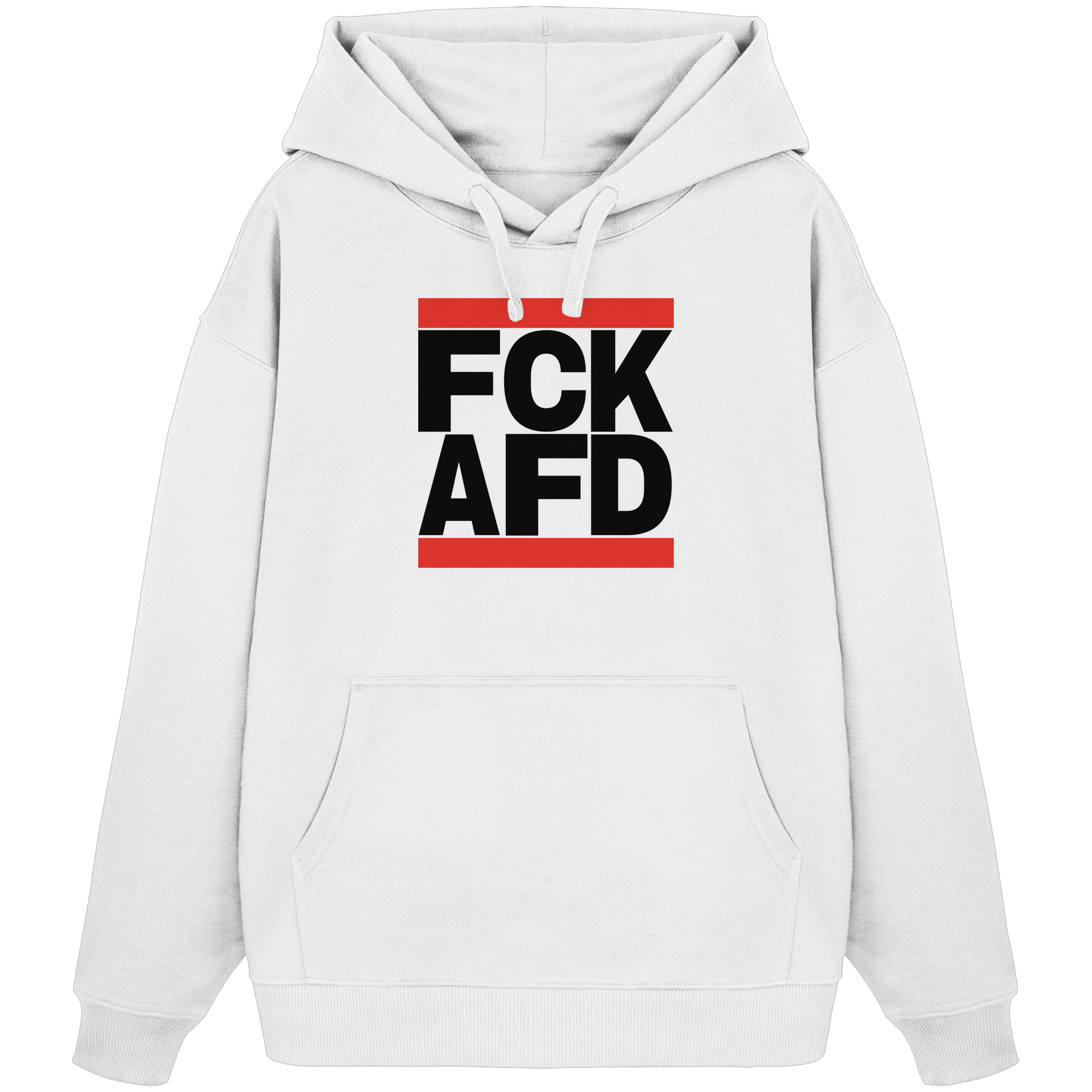 FCK AFD (schwarze Schrift) - Organic Oversize Hoodie