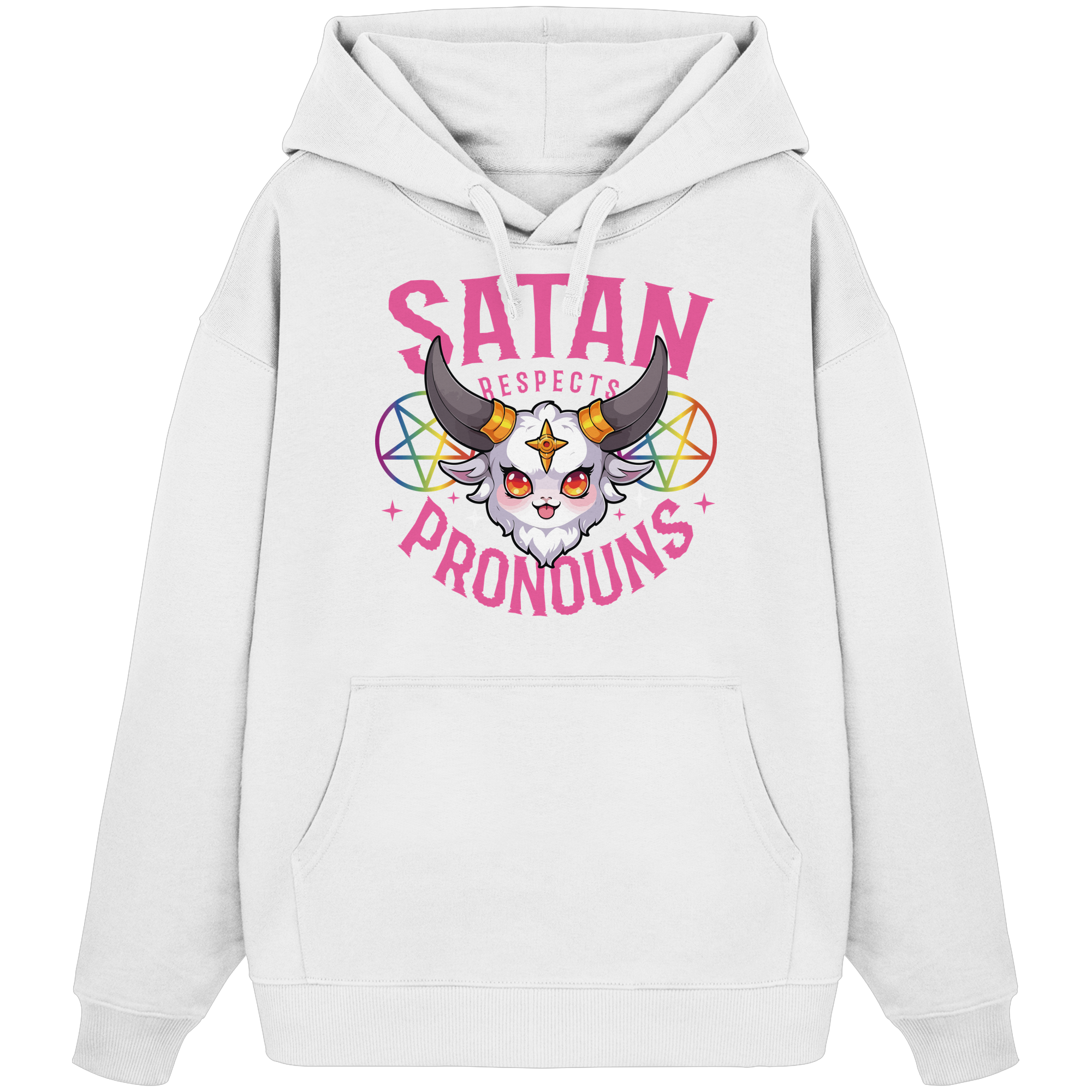 Satan Respects Pronouns - Organic Oversize Hoodie