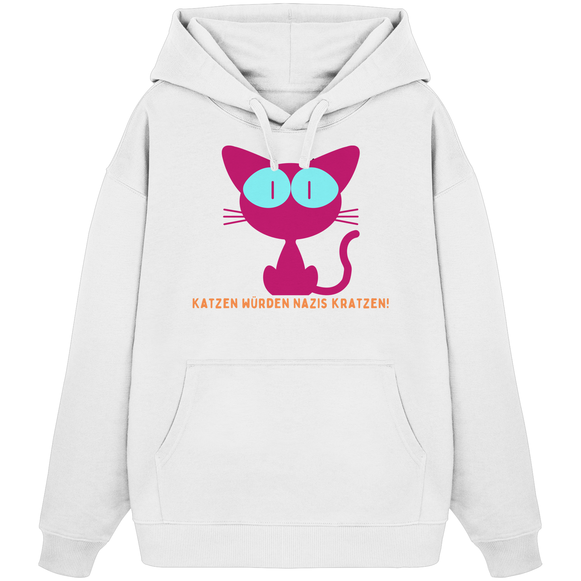 Katzen würden Nazis kratzen - Organic Oversize Hoodie