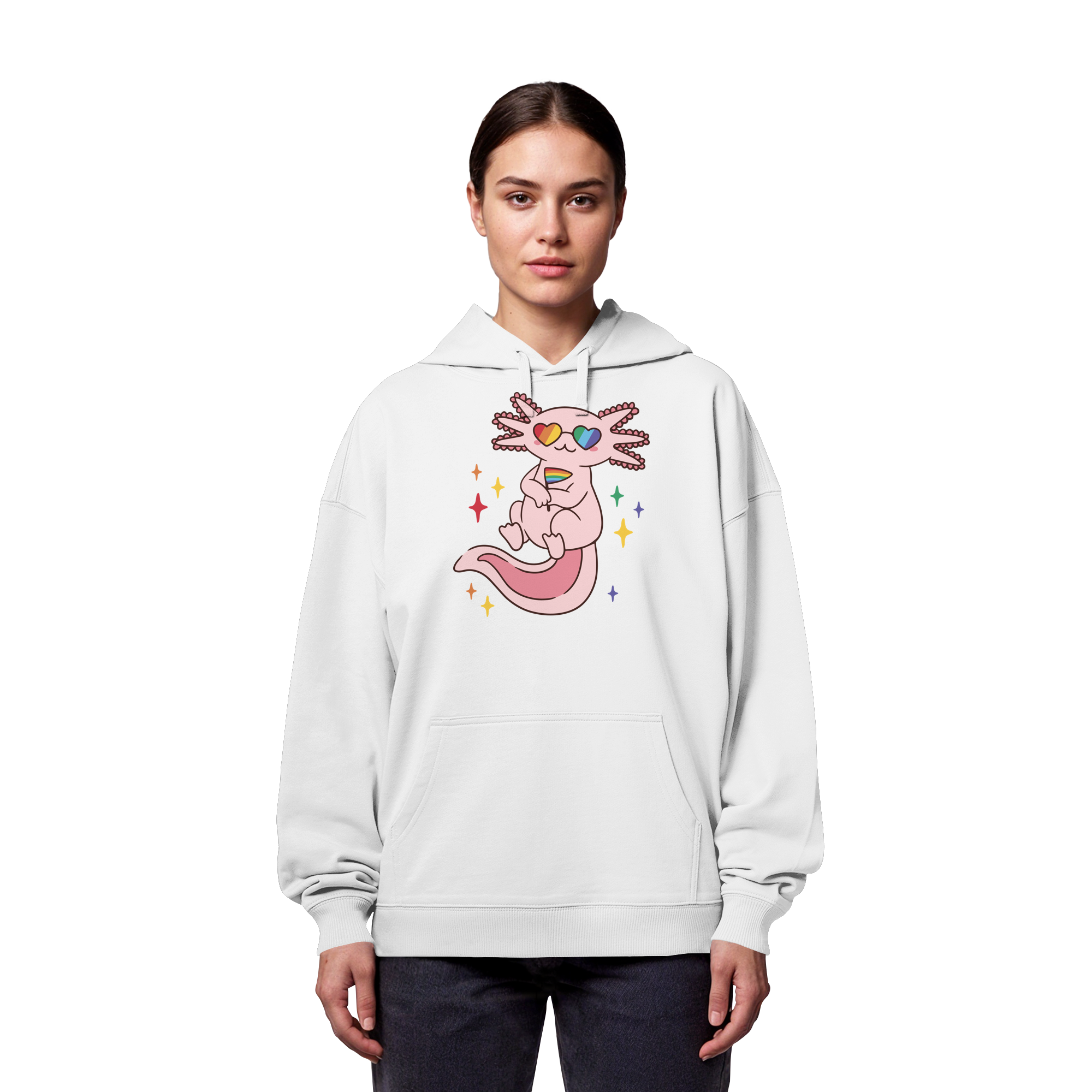 Big Pride Axolotl - Organic Oversize Hoodie