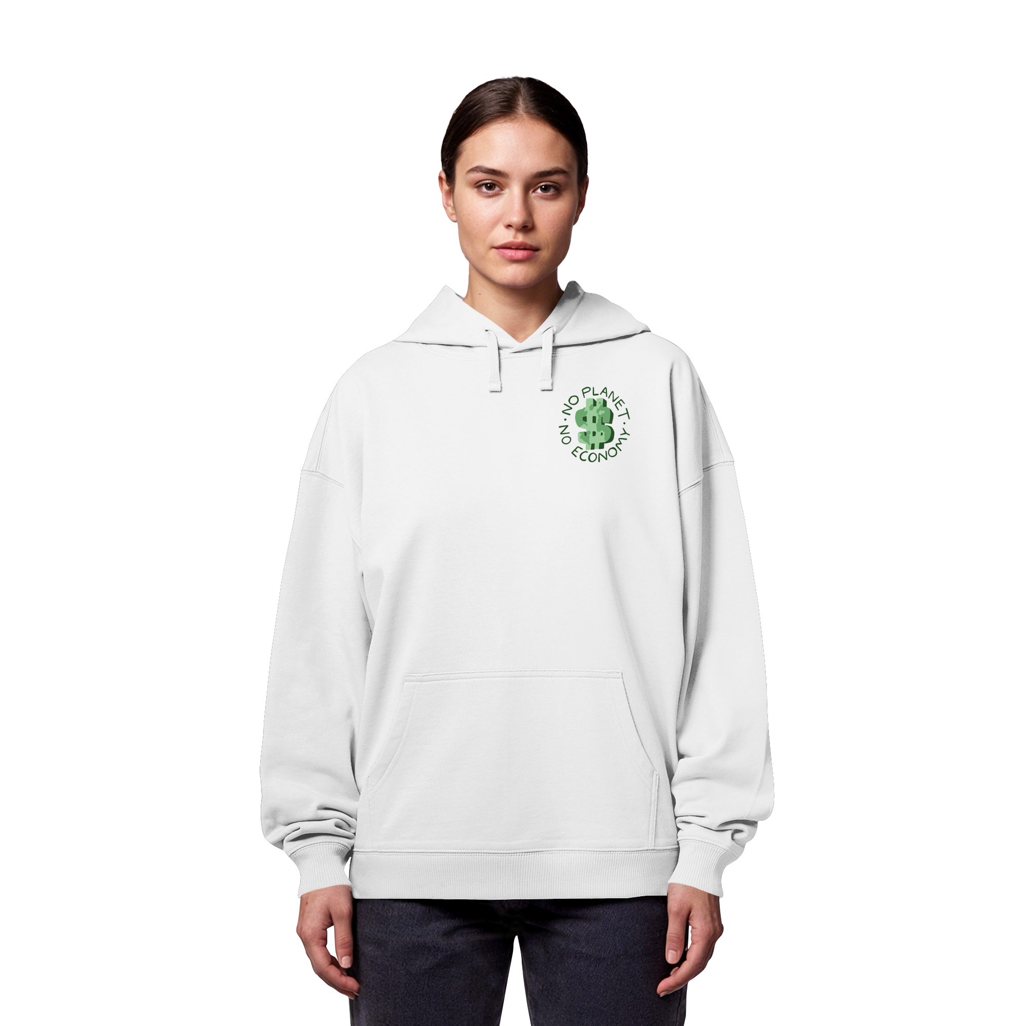 No Planet No Economy - Organic Oversize Hoodie