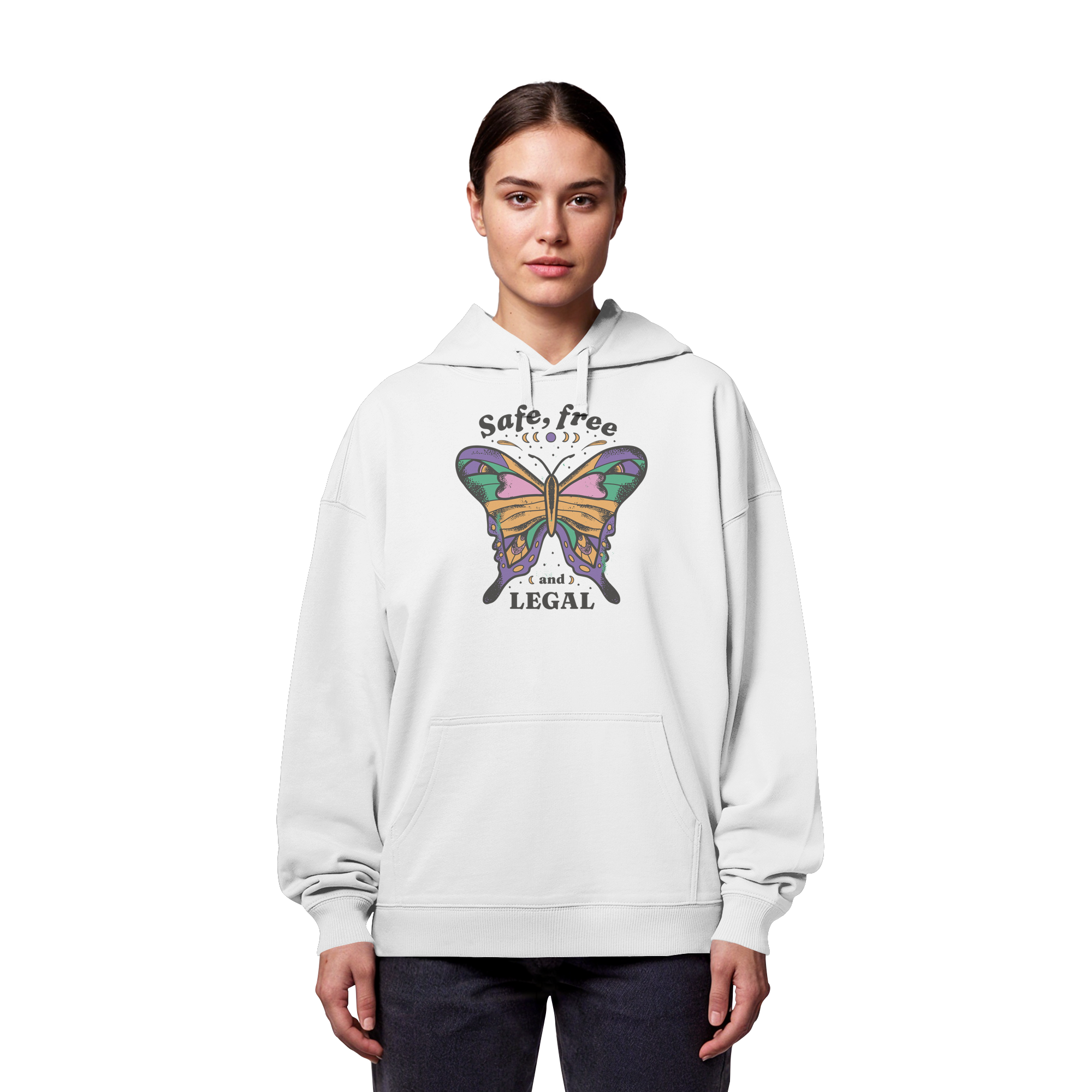 Safe Free Legal "Schmetterling Edition" - Organic Oversize Hoodie