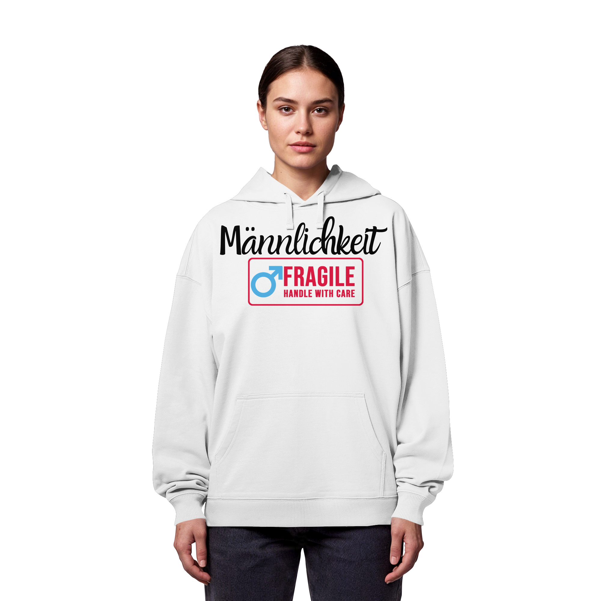 Männlichkeit: Handle with Care - Organic Oversize Hoodie