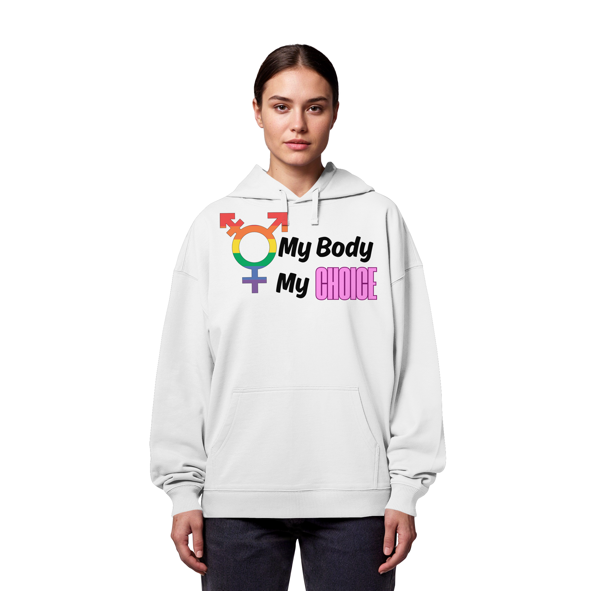 My Body My Choice "Rainbow Resistance Edition" - Organic Oversize Hoodie