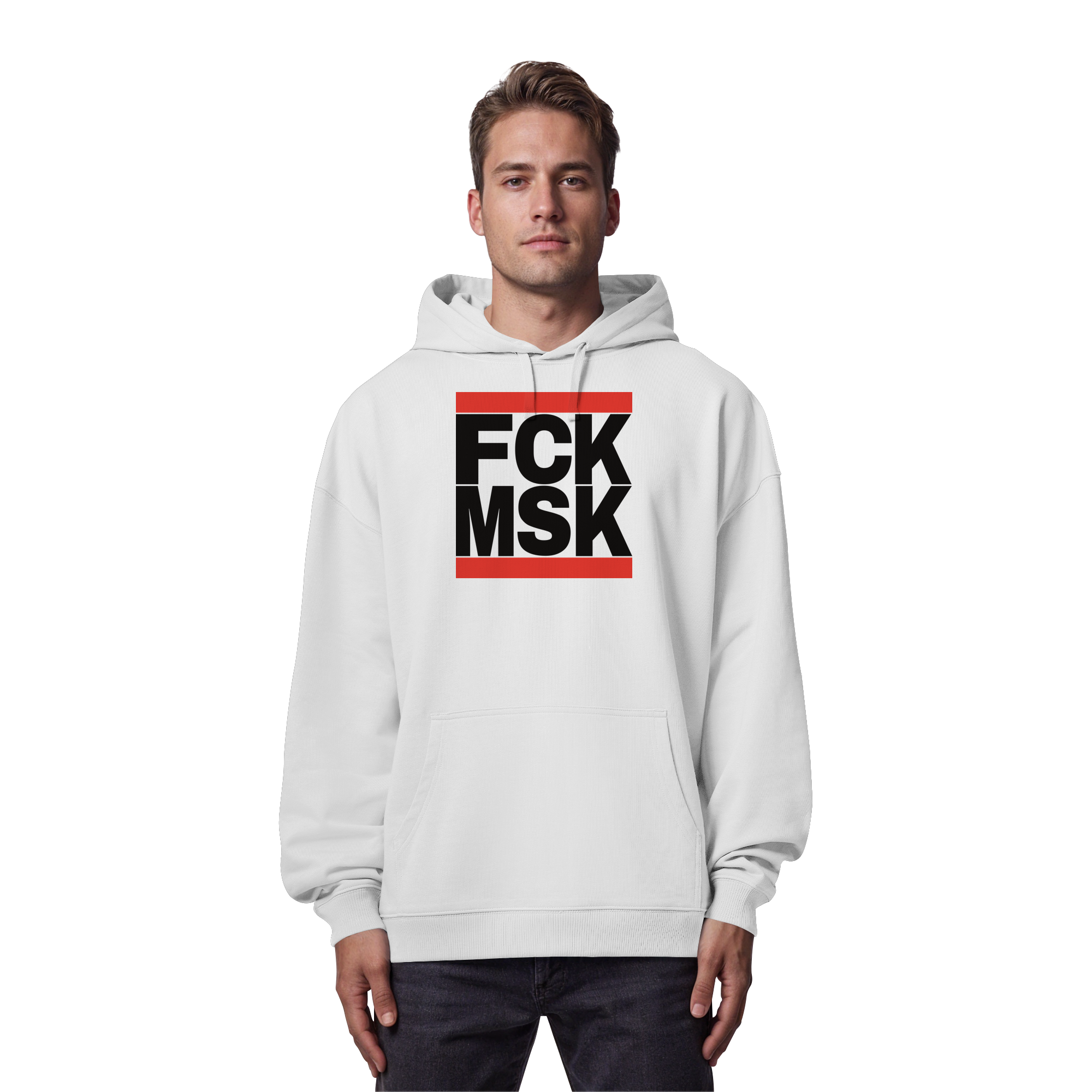 FCK MSK (schwarze Schrift) - Organic Oversize Hoodie
